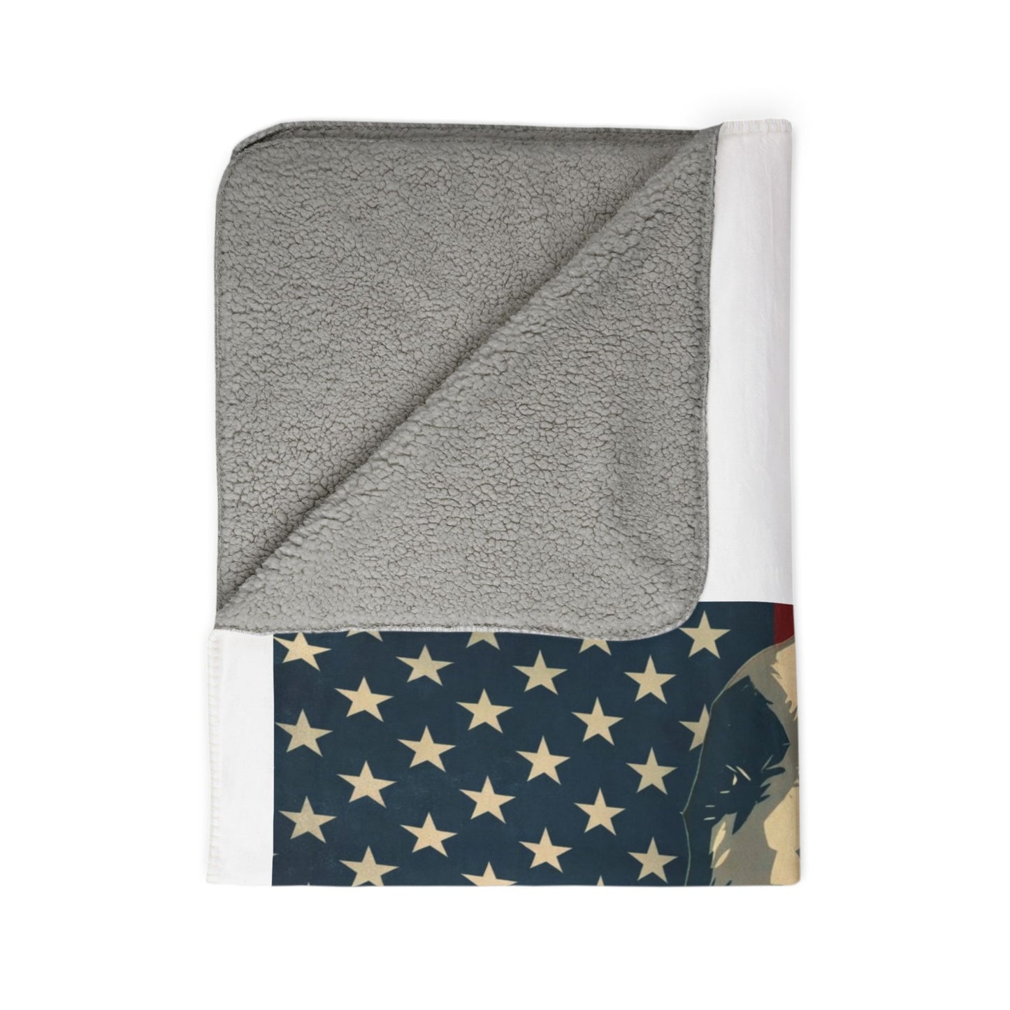 President Trump American Flag Signature Sherpa Blanket