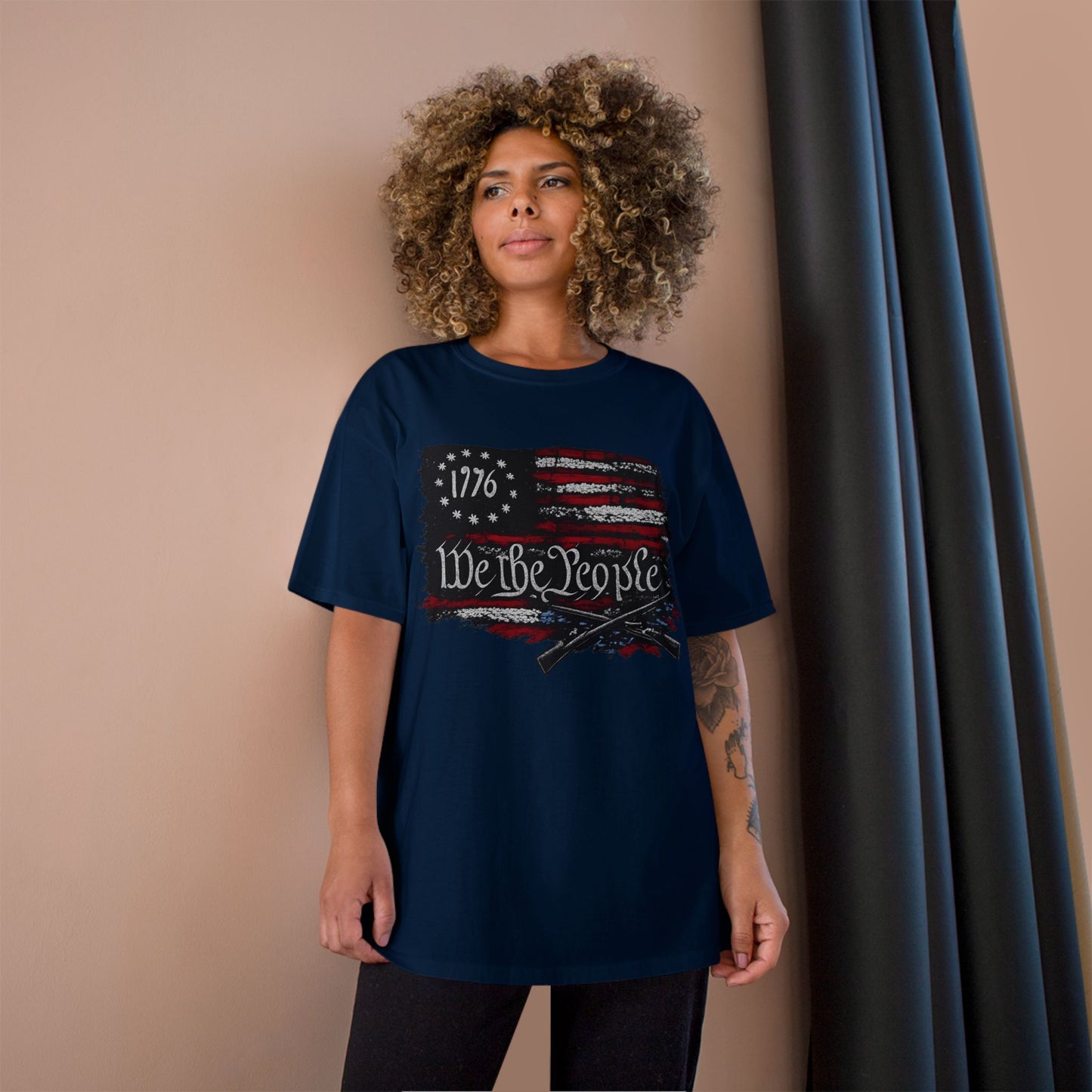 We the People 1776 Flag Champion Brand T-Shirt