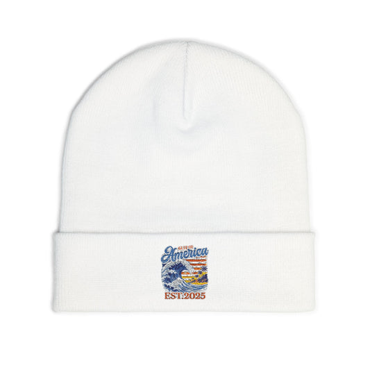 Gulf of America Est. 2025 Waves Embroidered Knit Beanie