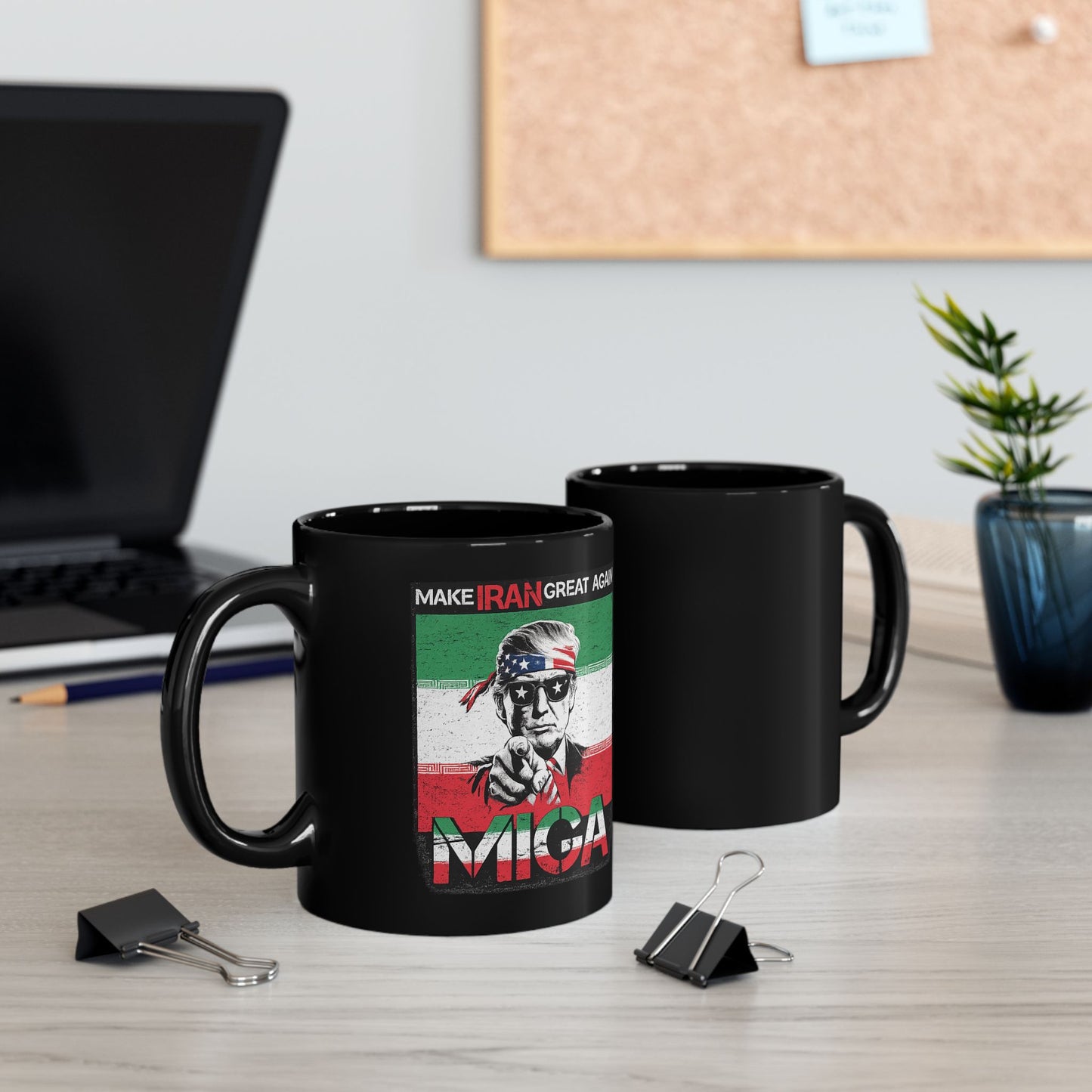 "Make Iran Great Again (MIGA)" Trump  11oz/15oz Coffee Mugs