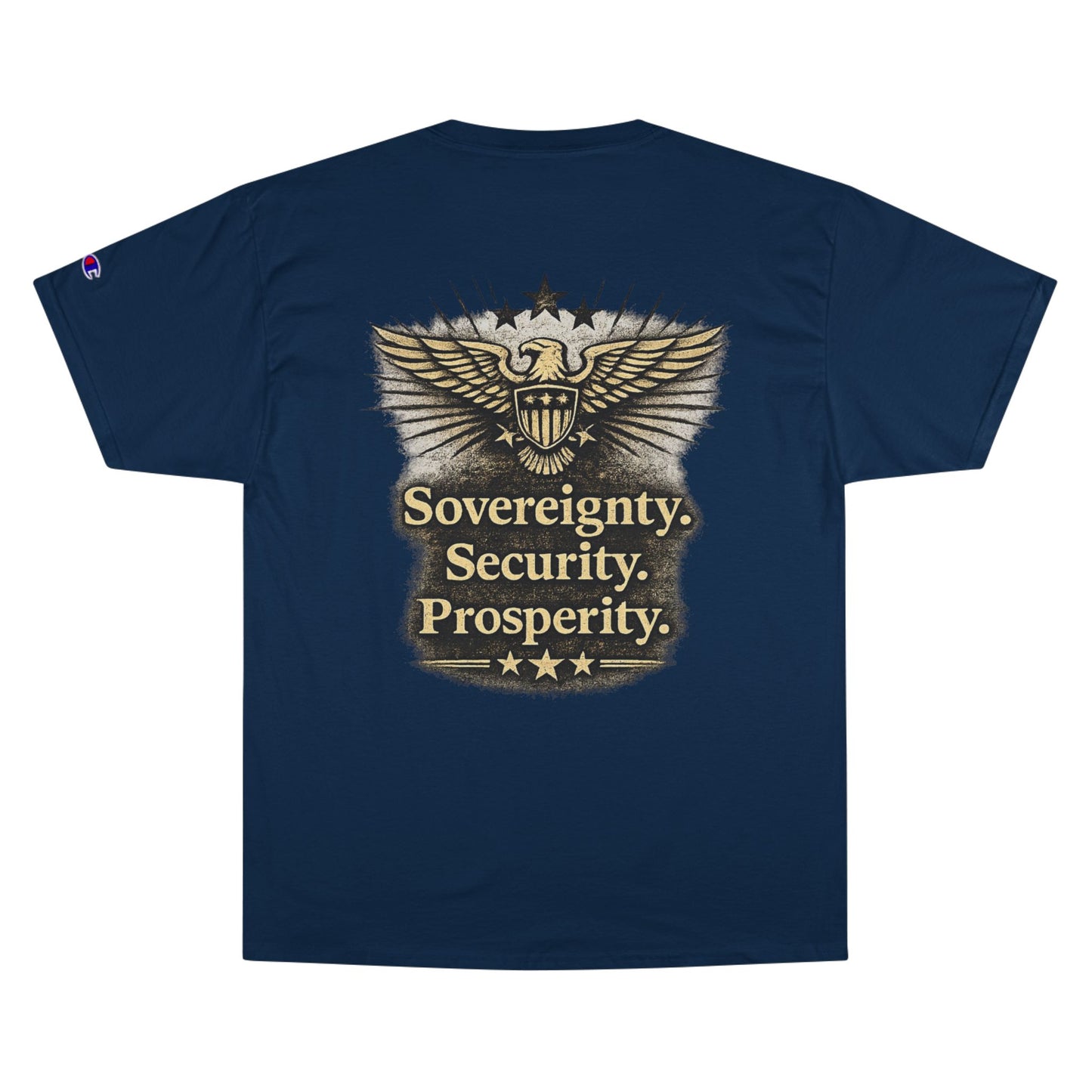 M.A.F.A. "Statue Of Liberty" "Sovereignty Security Prosperity " Champion Brand T-Shirt