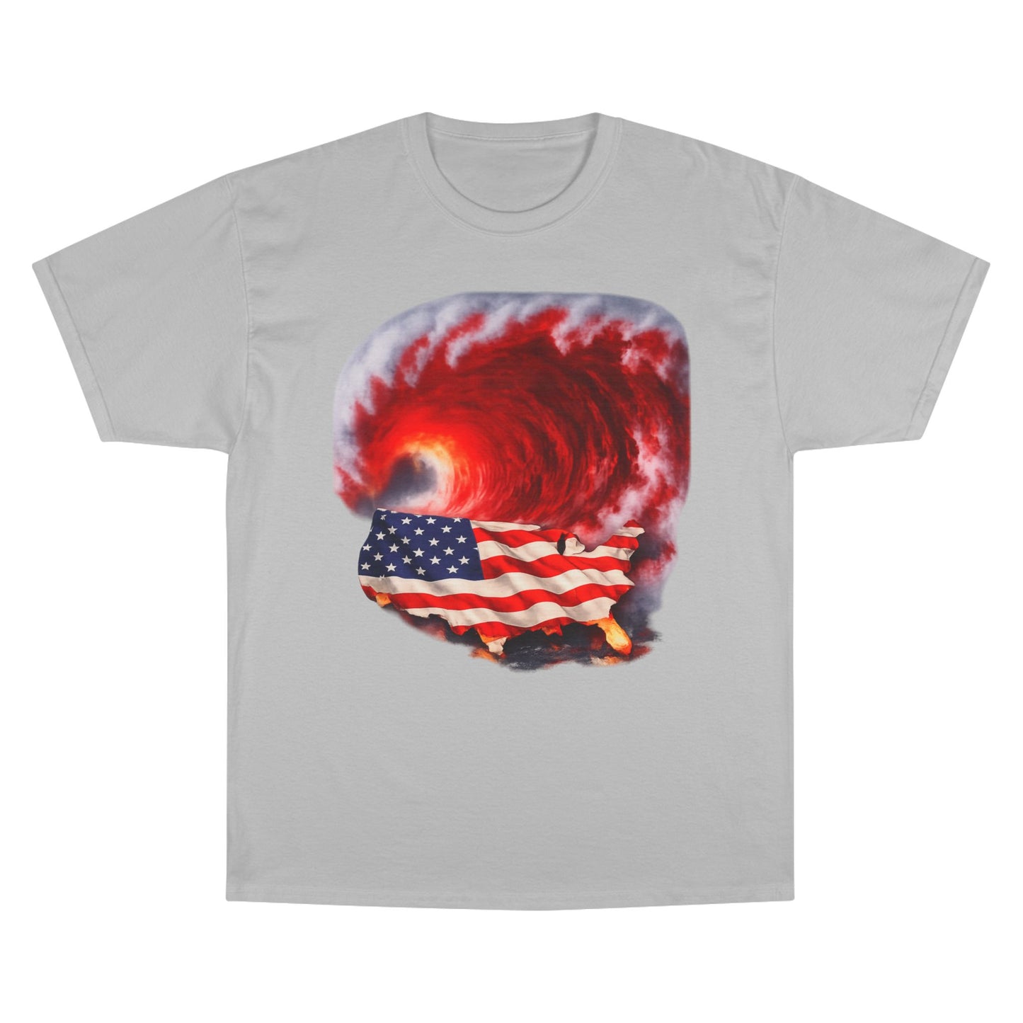 Red Wave USA Champion Brand T-Shirt