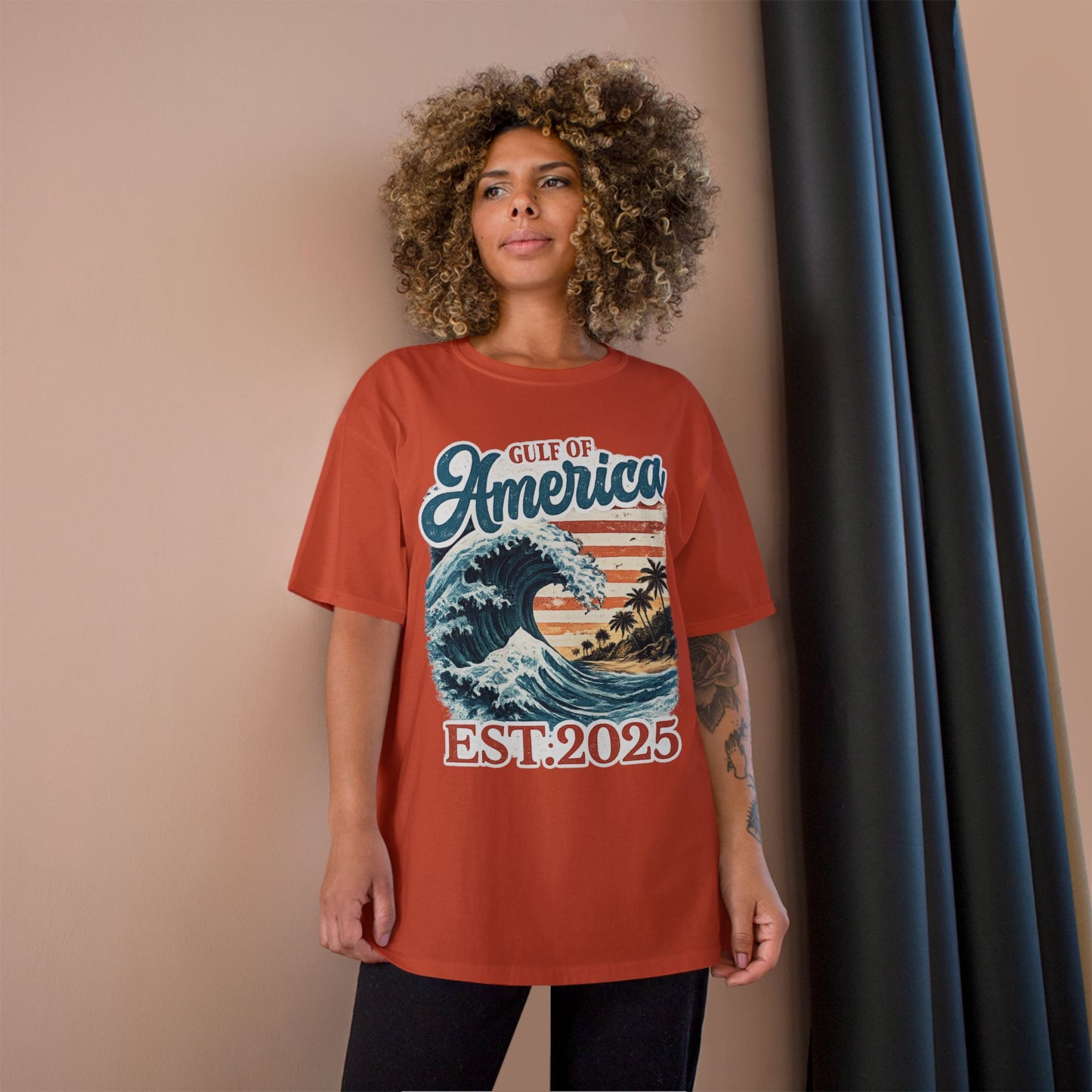 Gulf of America Est. 2025 Waves Champion Brand T-Shirt