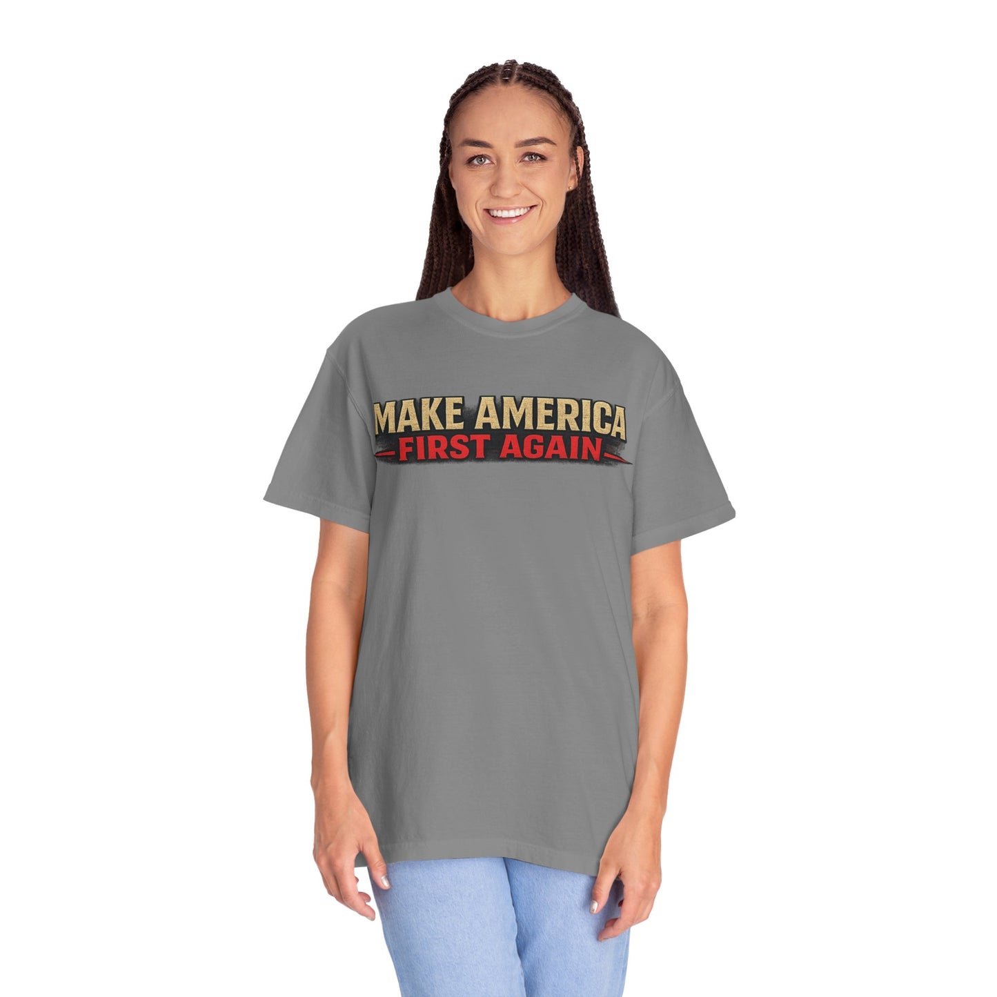 "Make America First Again" Book Merch Comfort Color Brand T-Shirt