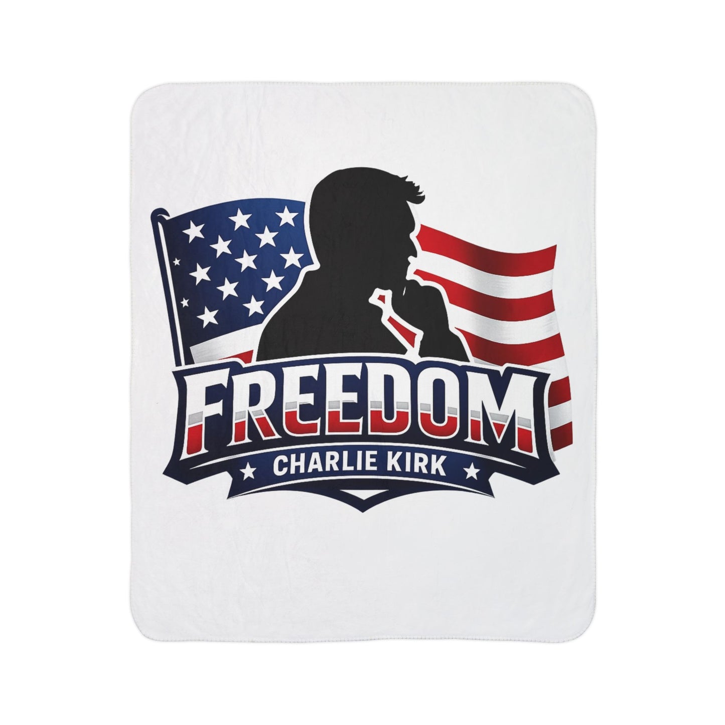 Charlie Kirk Freedom Sherpa Blanket