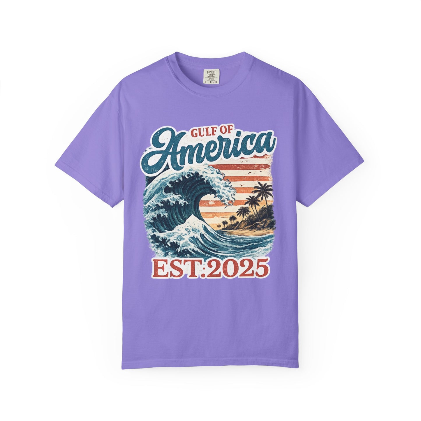 Gulf of America Est. 2025 Waves Comfort Color Brand T‑Shirt