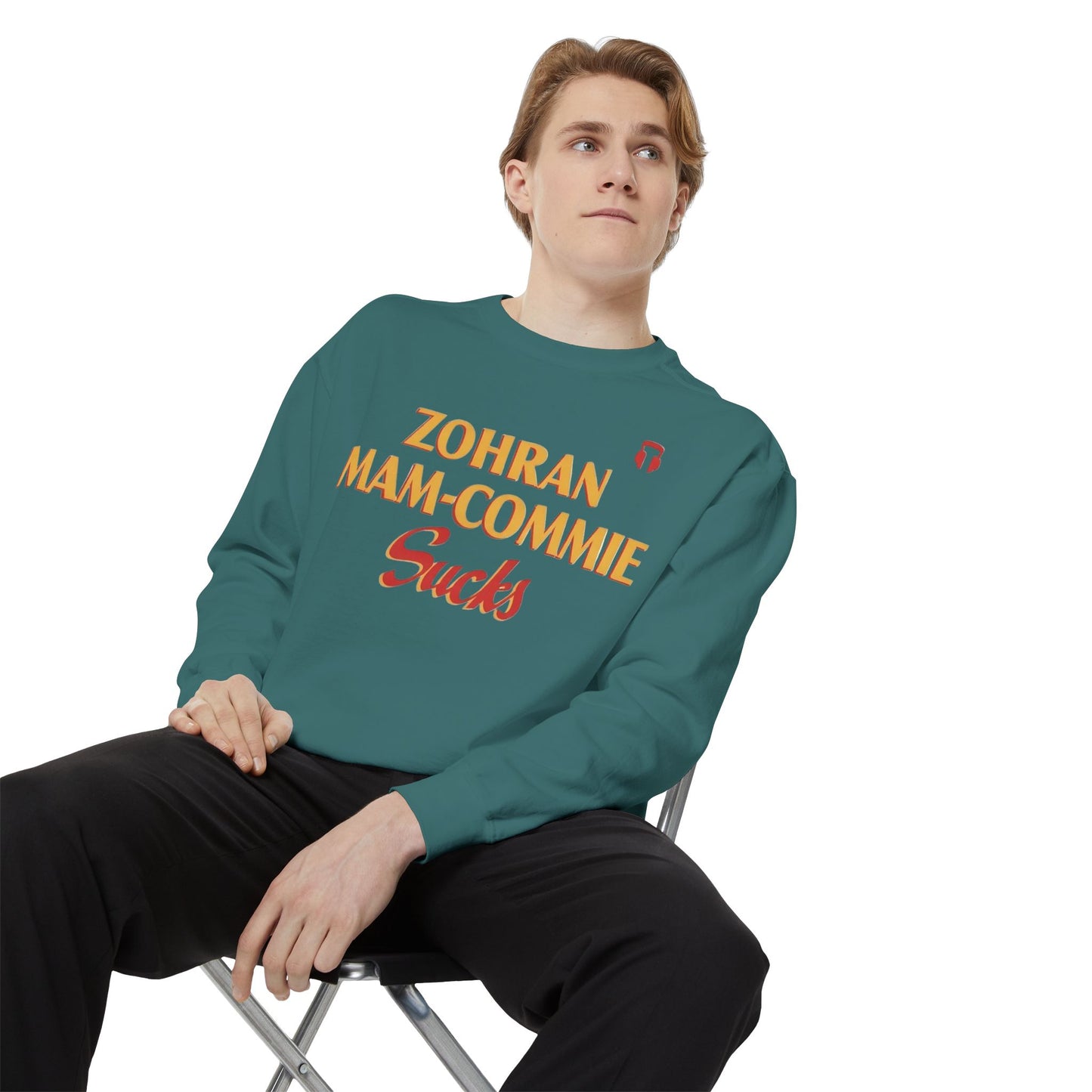 Zohran Mam-Commie Sucks Comfort Colors Brand Crewneck Sweatshirt