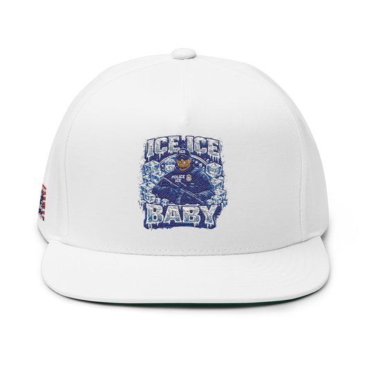 Ice Ice Baby ICE Agent Flat Bill Hat