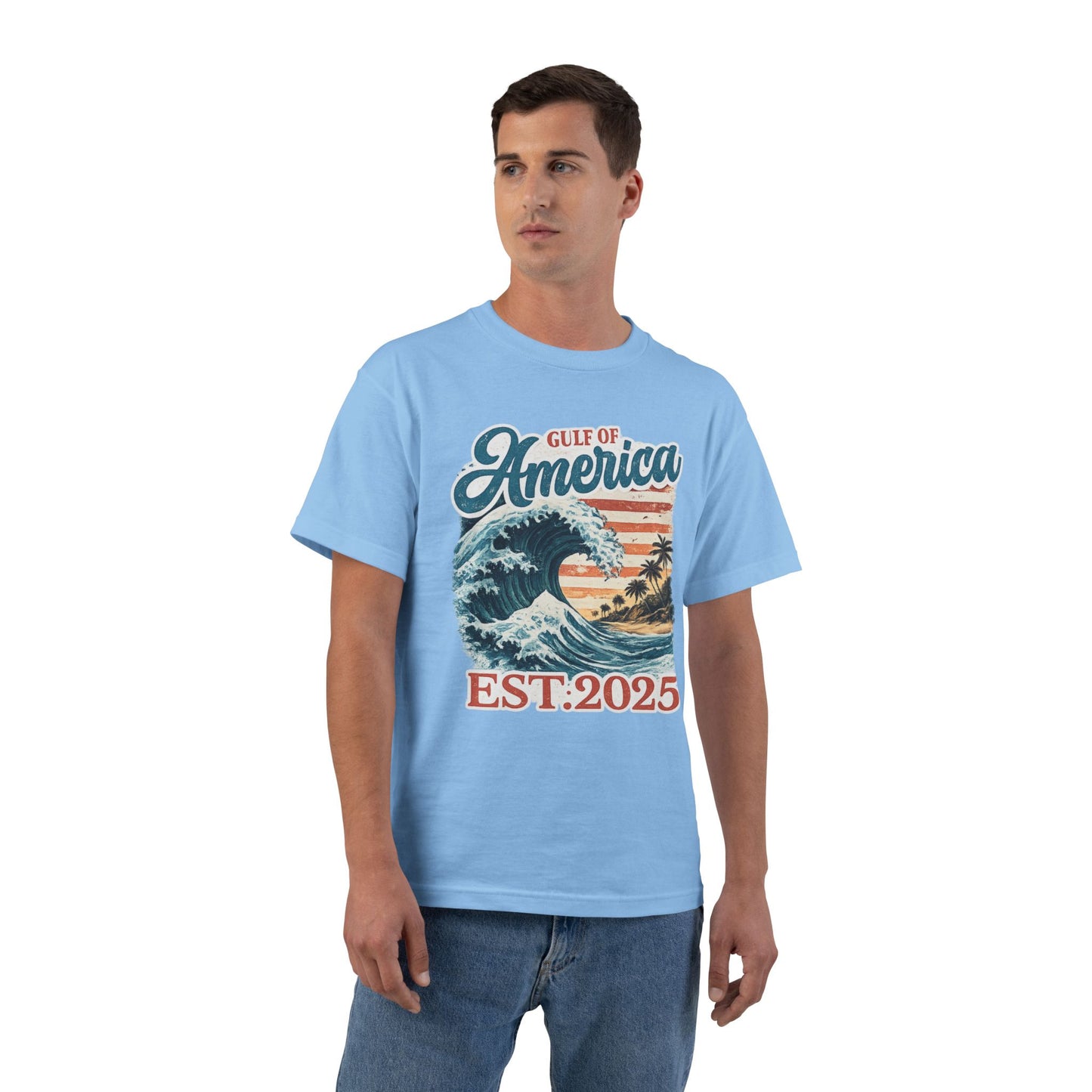 Gulf of America Est. 2025 Waves Hanes Brand T-Shirt