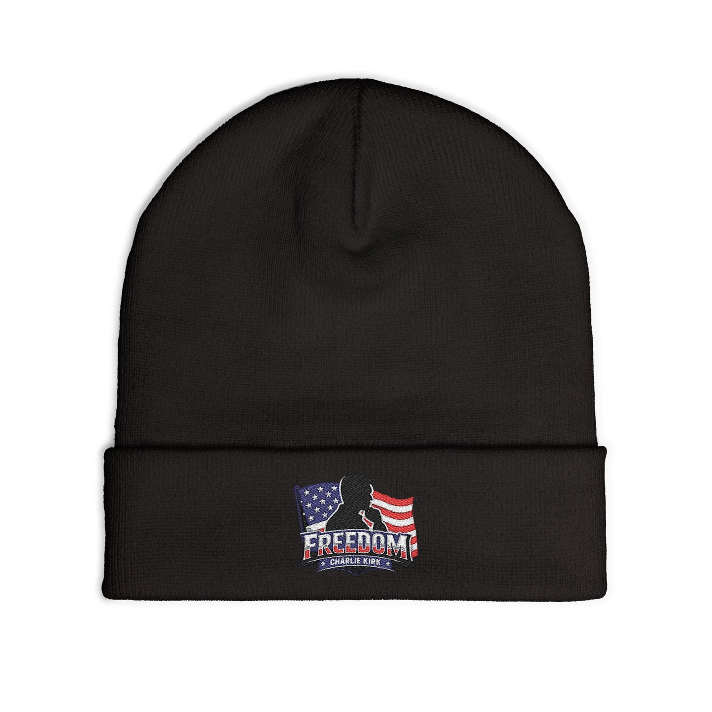 Embroidered Charlie Kirk Freedom Beanie
