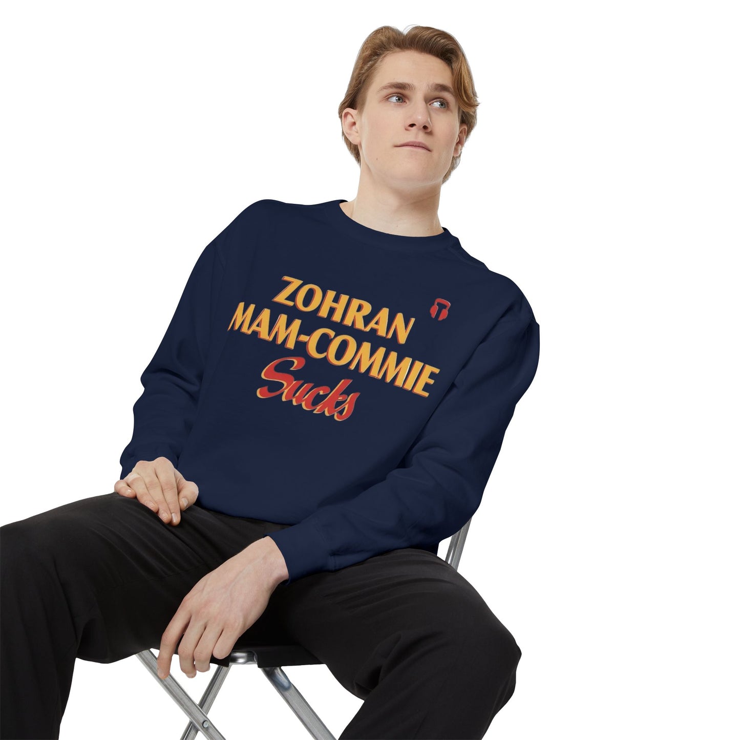 Zohran Mam-Commie Sucks Comfort Colors Brand Crewneck Sweatshirt