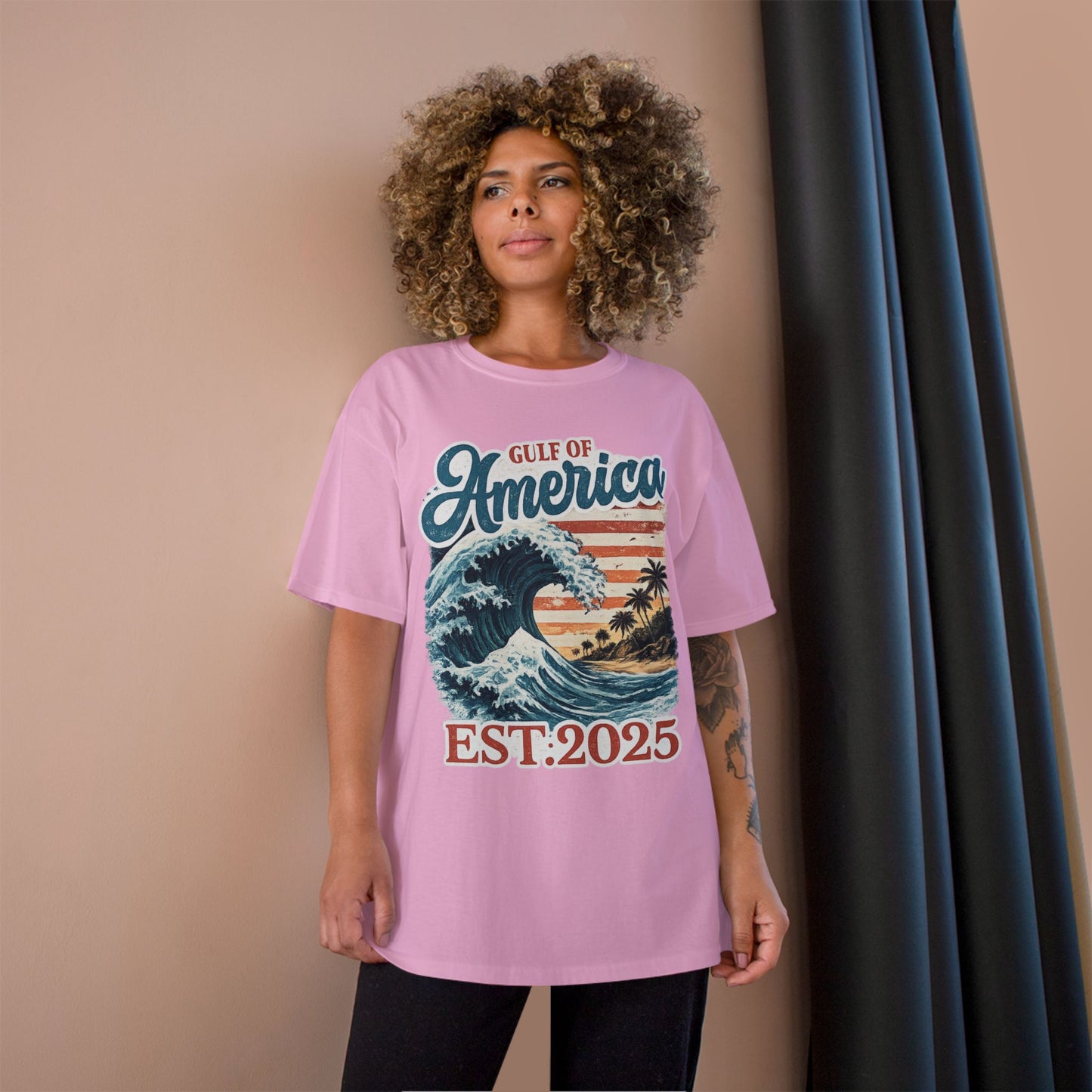 Gulf of America Est. 2025 Waves Champion Brand T-Shirt