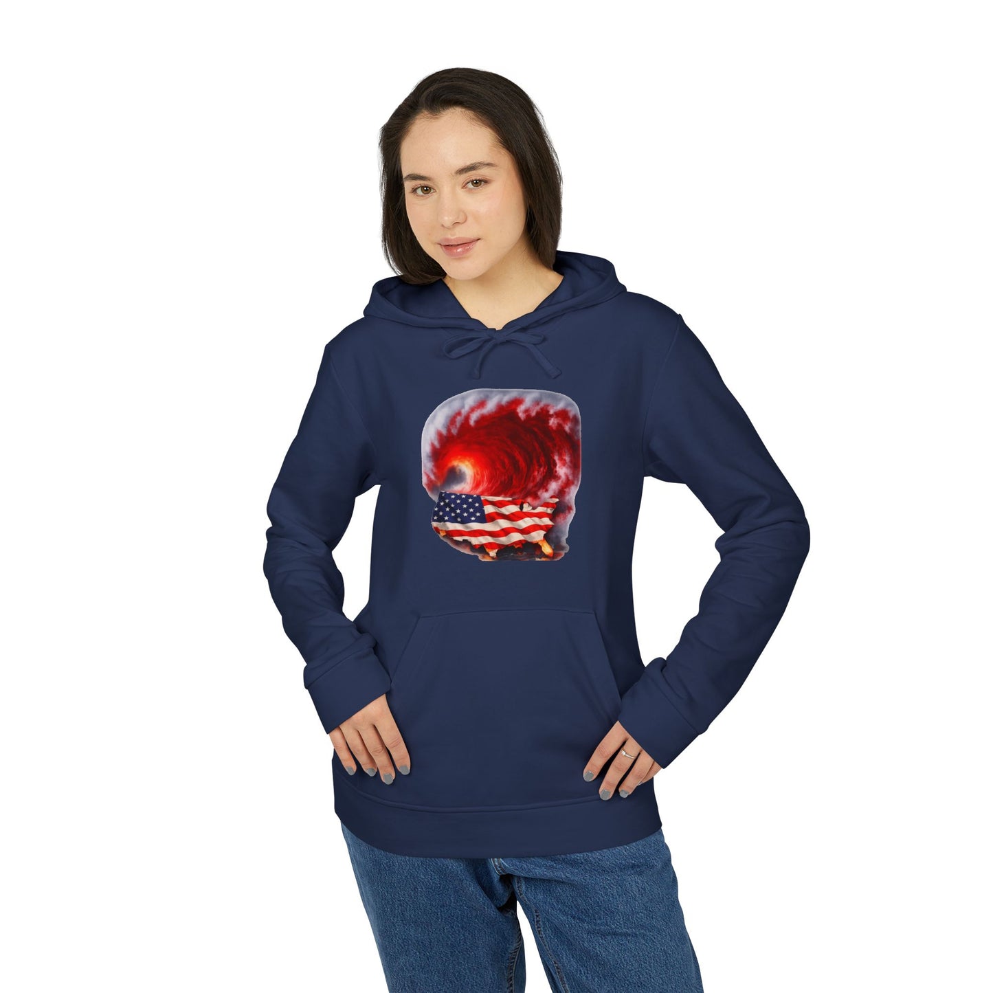 Red Wave USA Adidas Brand Hoodie
