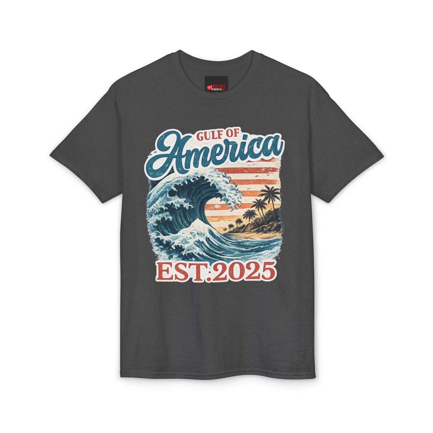 Gulf of America Est. 2025 Waves Gildan Brand T‑Shirt