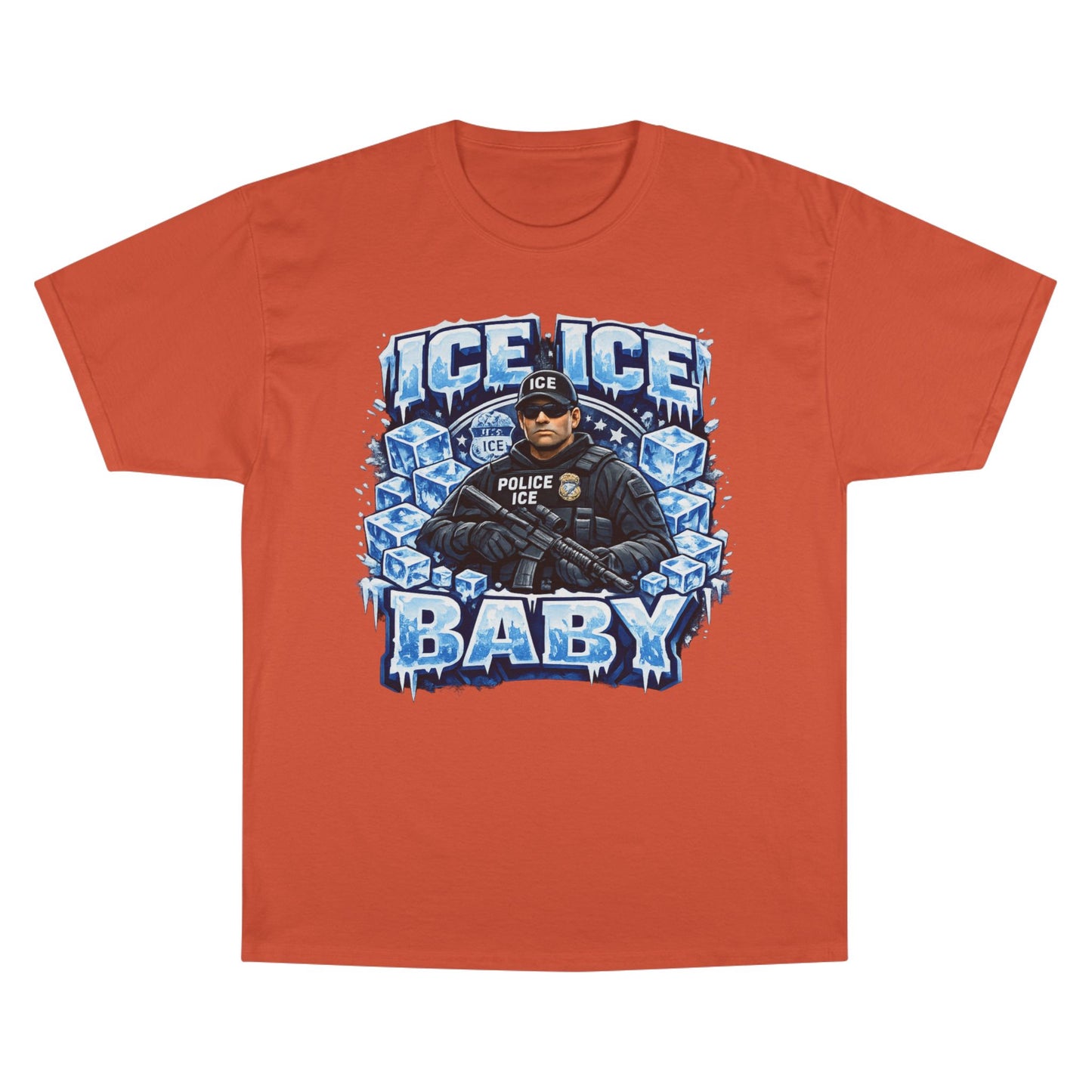 Ice Ice Baby ICE Agent Champion Brand T-Shirt