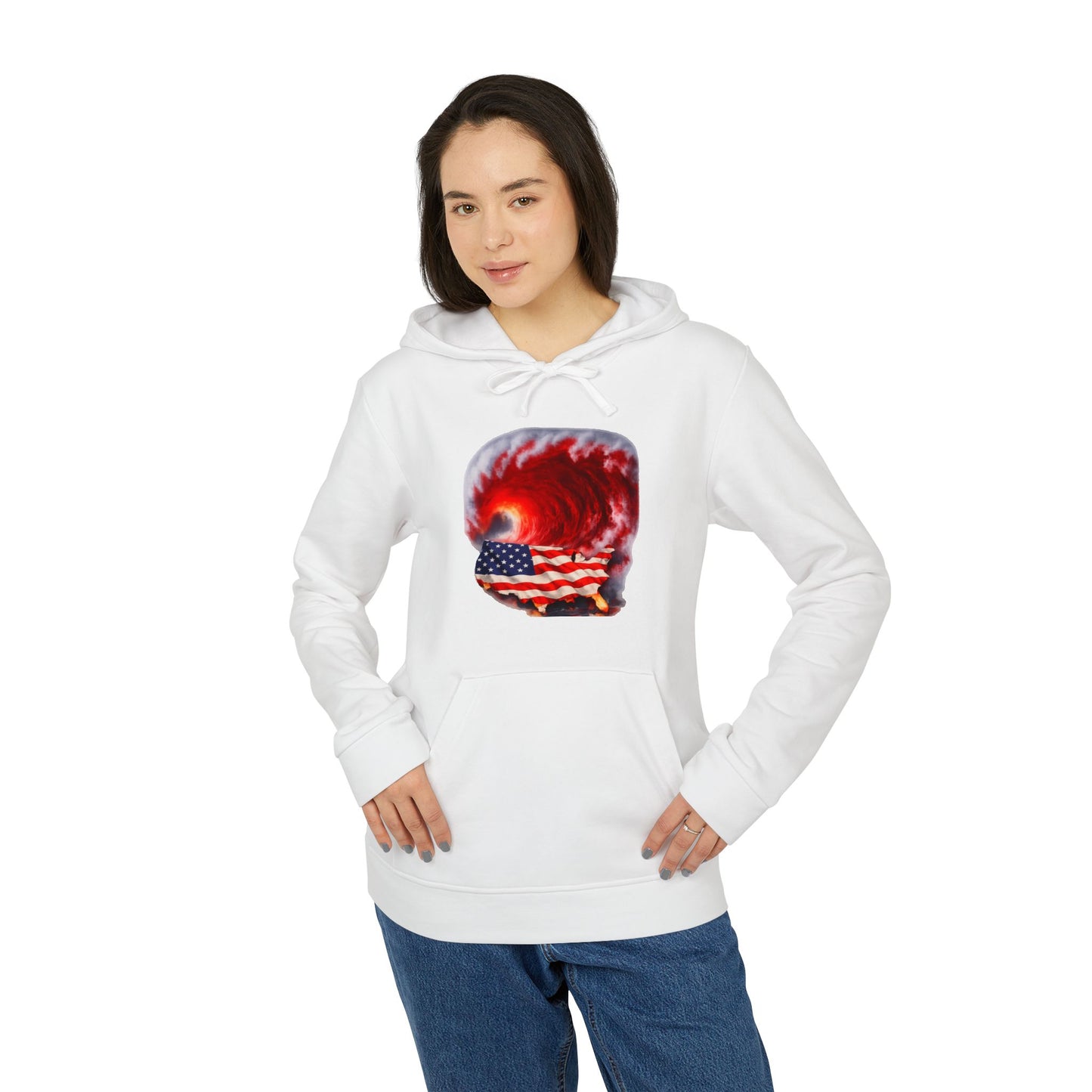 Red Wave USA Adidas Brand Hoodie