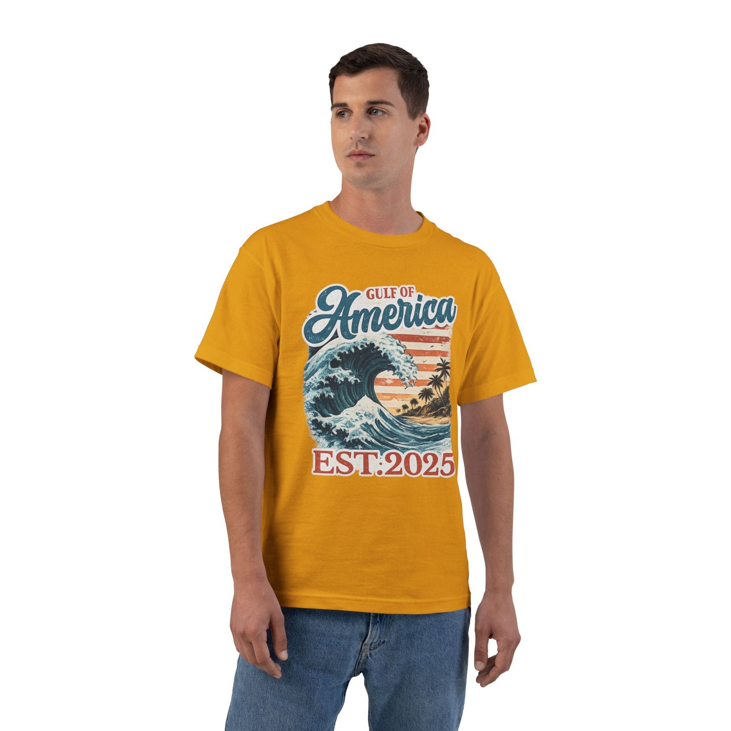 Gulf of America Est. 2025 Waves Hanes Brand T-Shirt