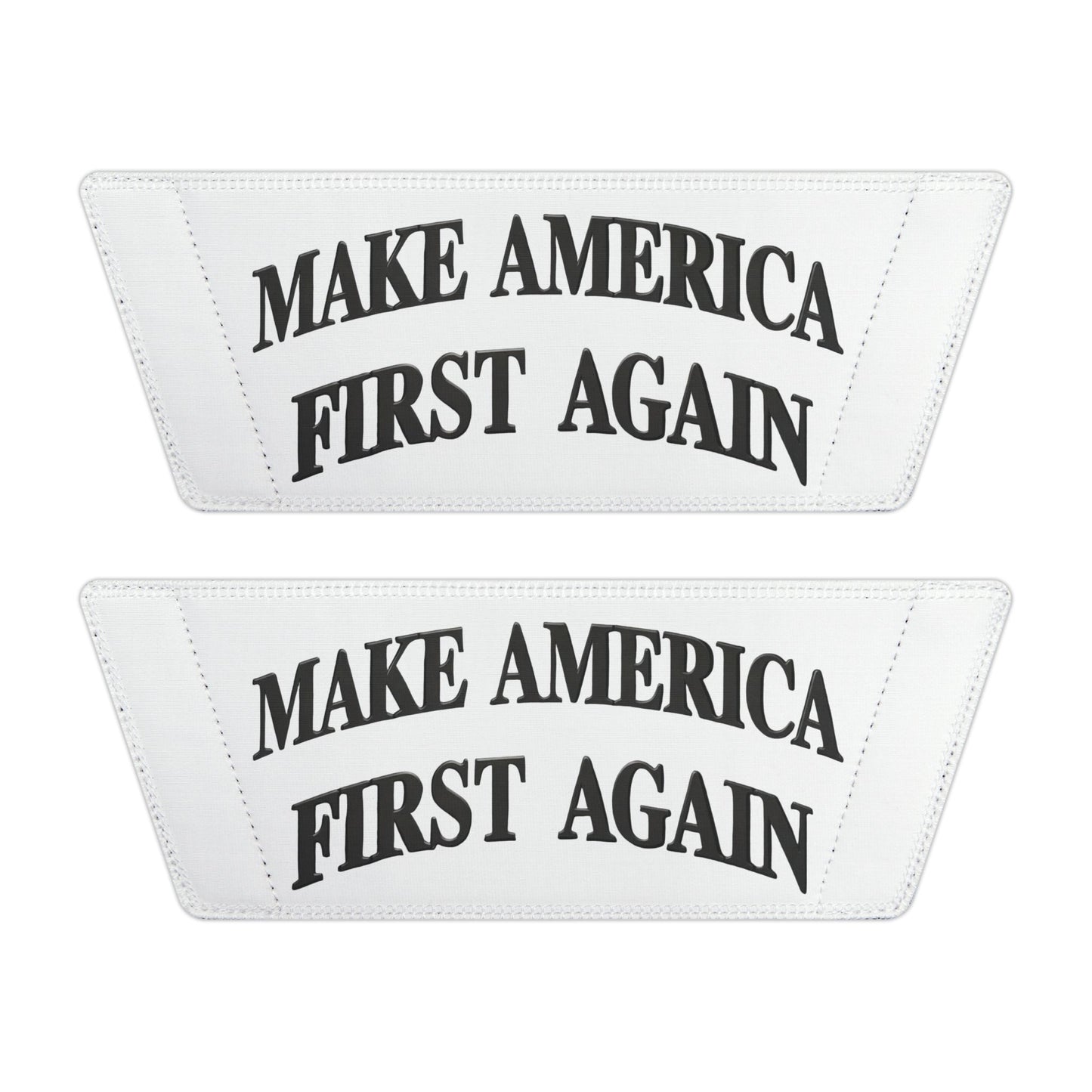 Black "Make America First Again" Adjustable Strap Slide Sandals