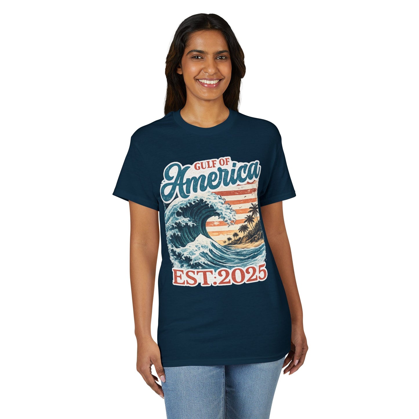 Gulf of America Est. 2025 Waves Gildan Brand T‑Shirt