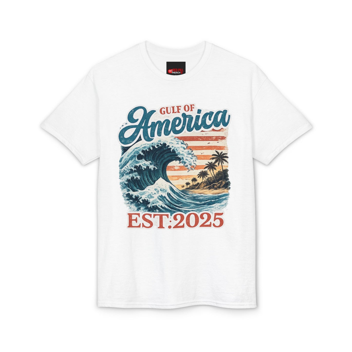 Gulf of America Est. 2025 Waves Gildan Brand T‑Shirt