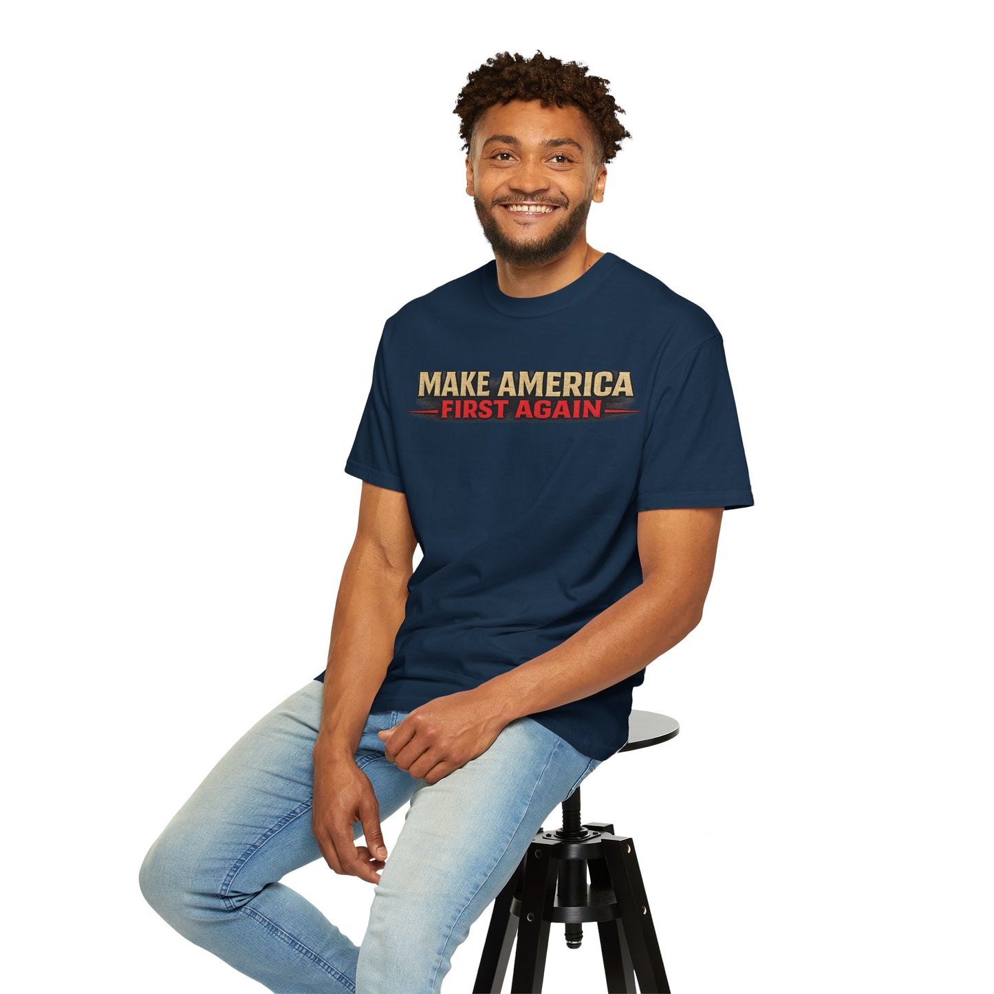 "Make America First Again" Book Merch Comfort Color Brand T-Shirt
