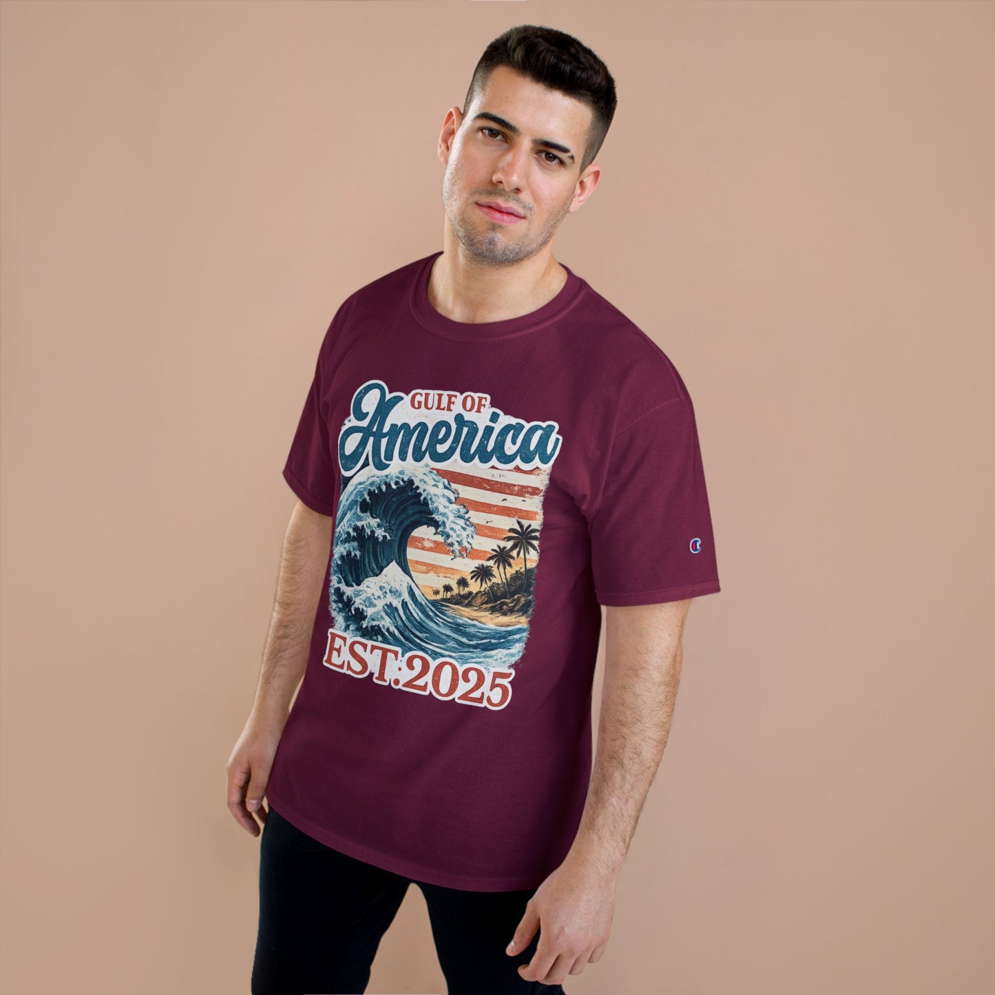Gulf of America Est. 2025 Waves Champion Brand T-Shirt