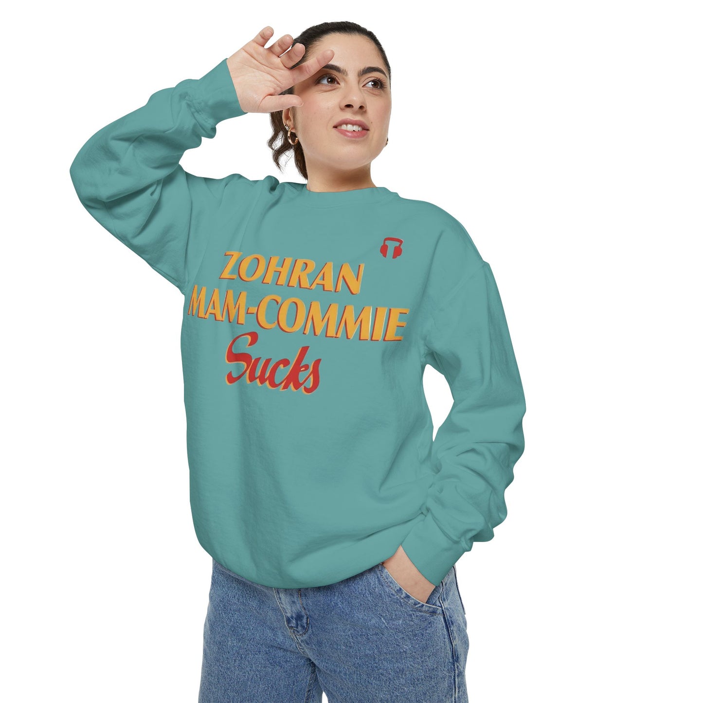 Zohran Mam-Commie Sucks Comfort Colors Brand Crewneck Sweatshirt