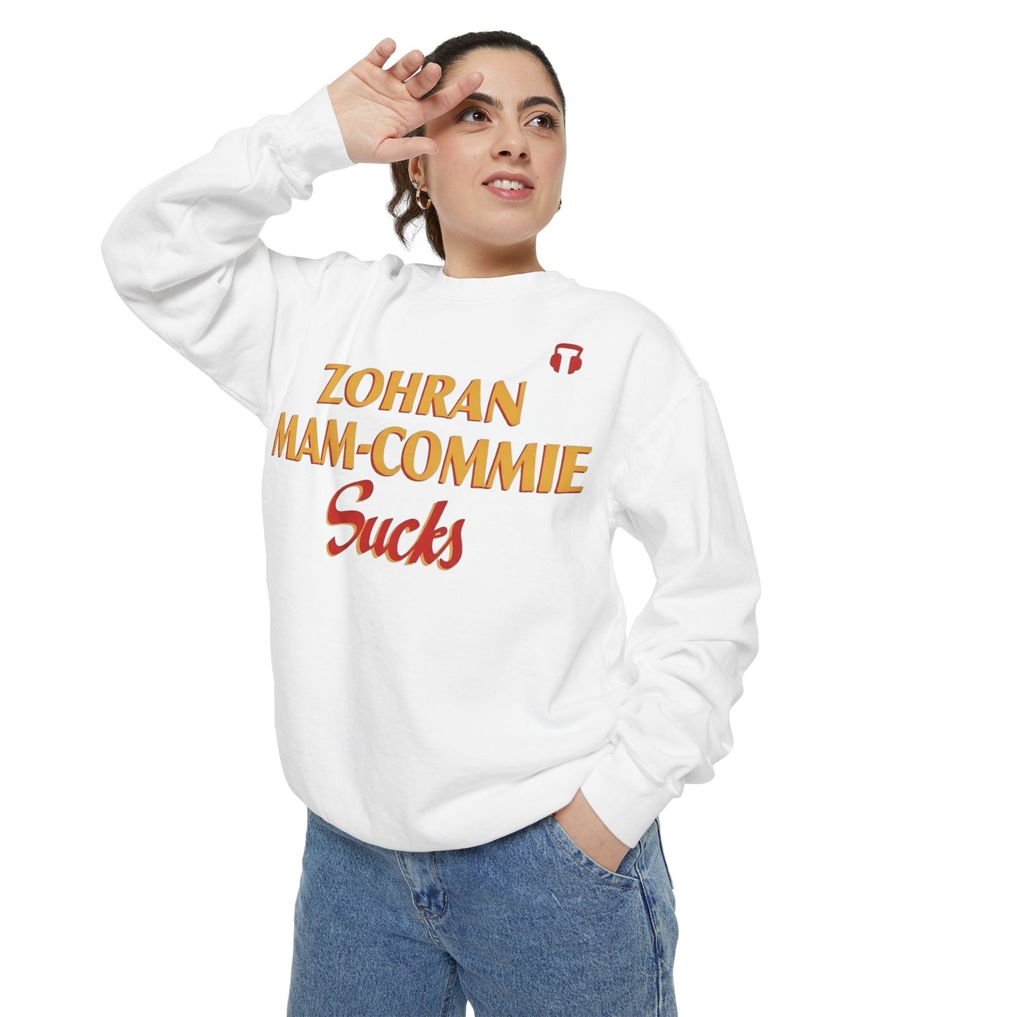 Zohran Mam-Commie Sucks Comfort Colors Brand Crewneck Sweatshirt