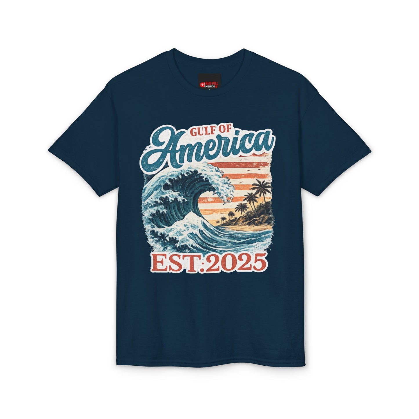 Gulf of America Est. 2025 Waves Gildan Brand T‑Shirt