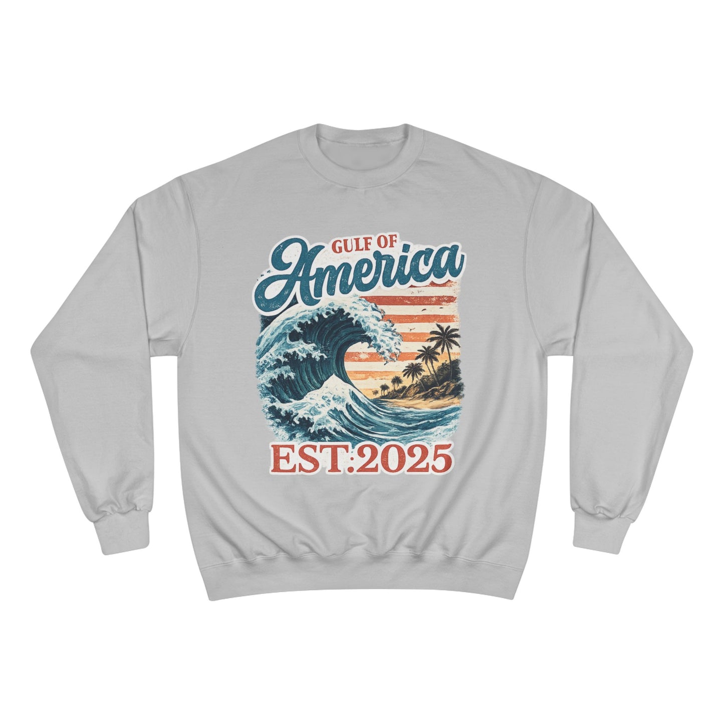 Gulf of America Est. 2025 Waves Champion Brand Hoodie