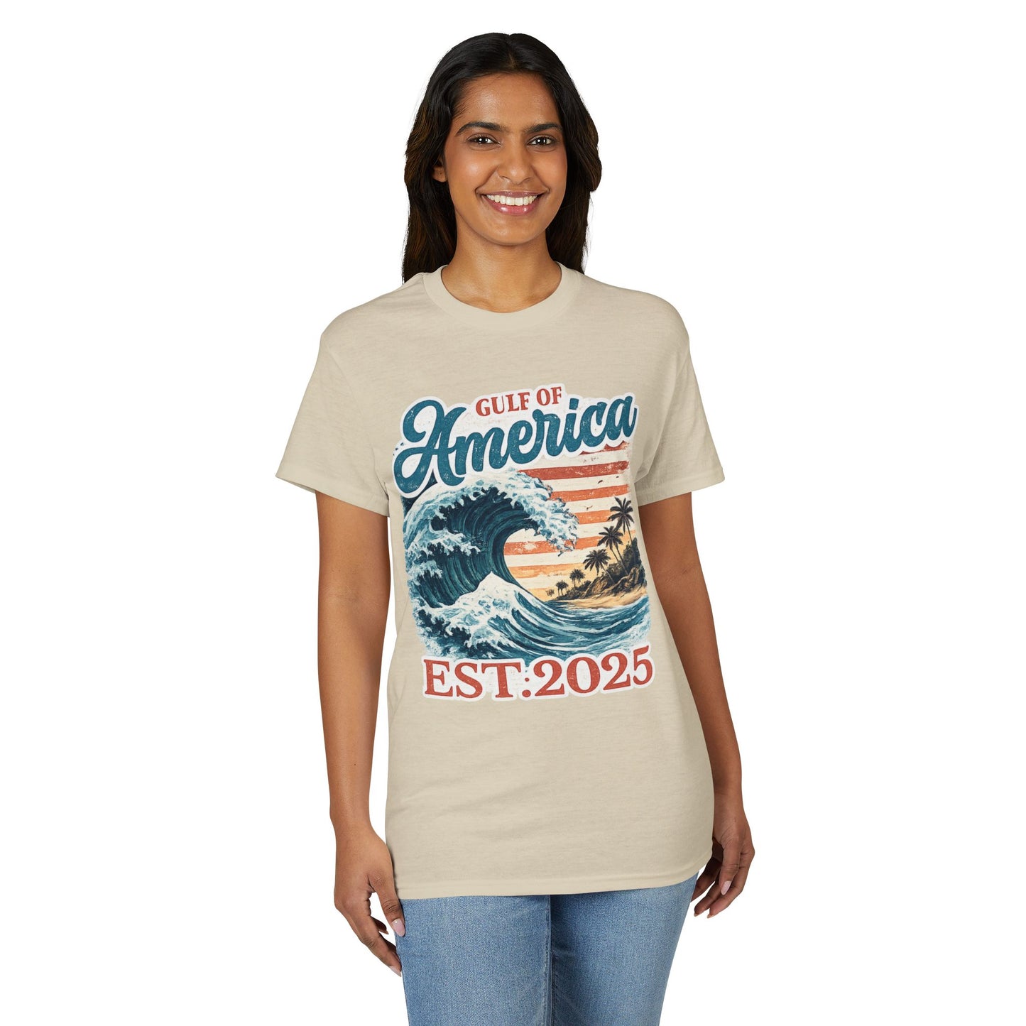 Gulf of America Est. 2025 Waves Gildan Brand T‑Shirt