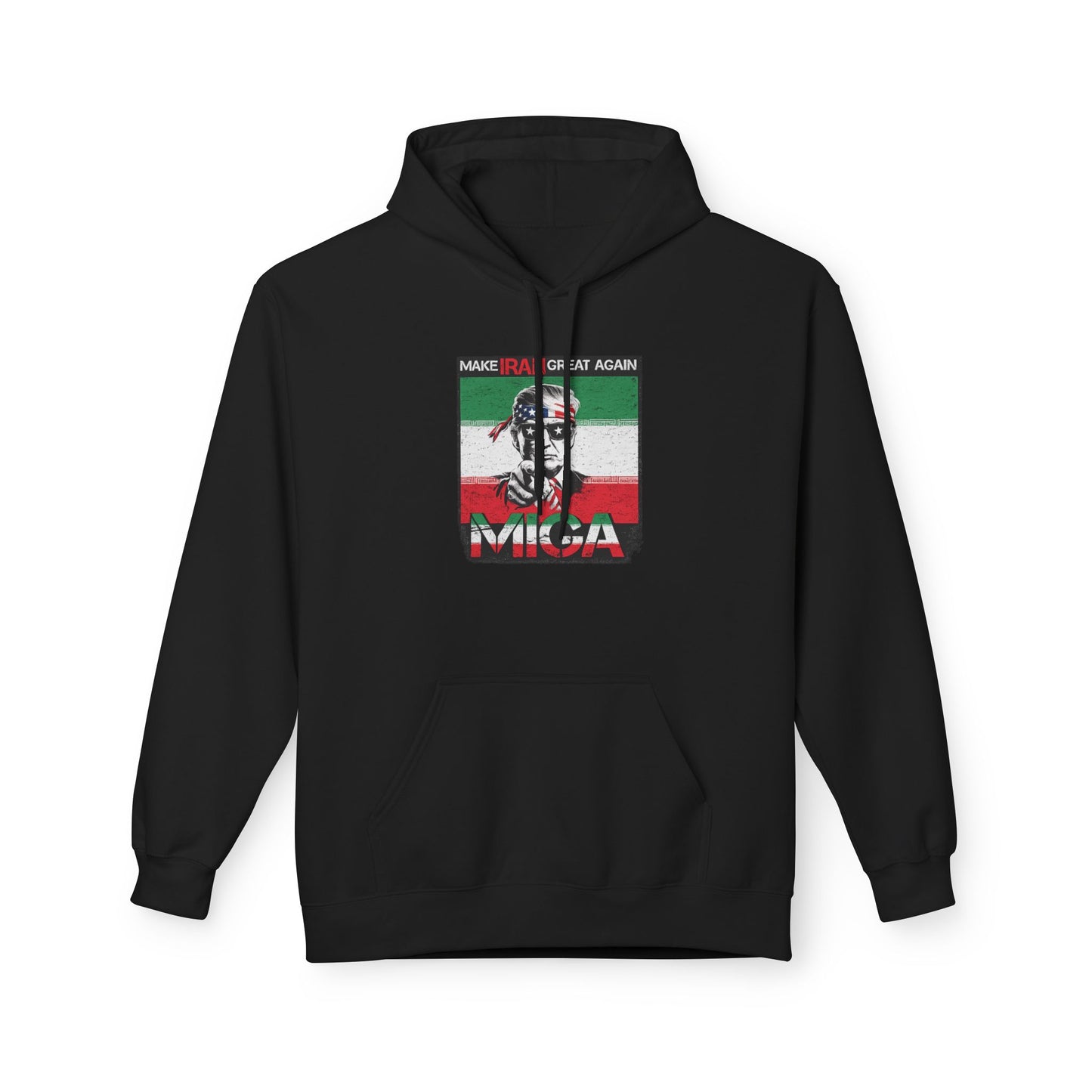 "Make Iran Great Again (MIGA)" Trump Gildan Brand Hoodie