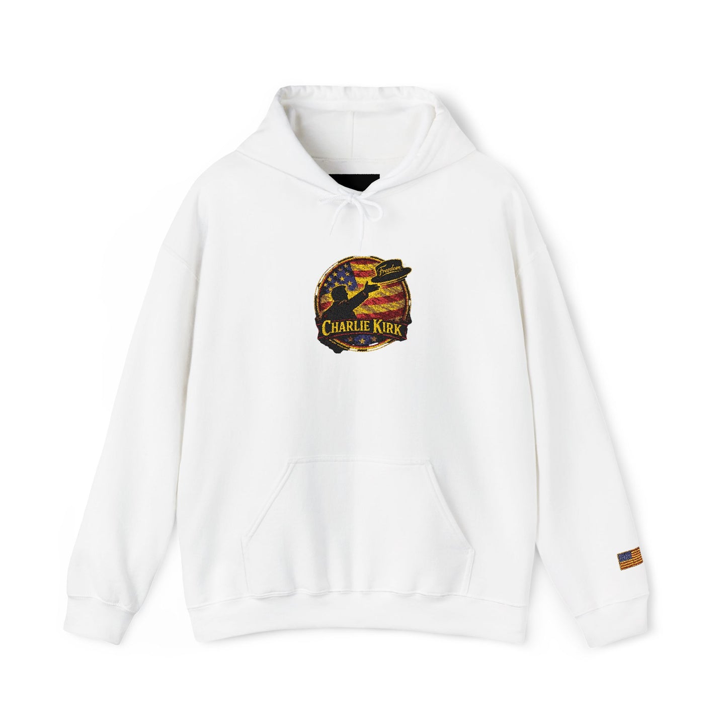 Embroidered Charlie Kirk Freedom Hat Sweatshirt