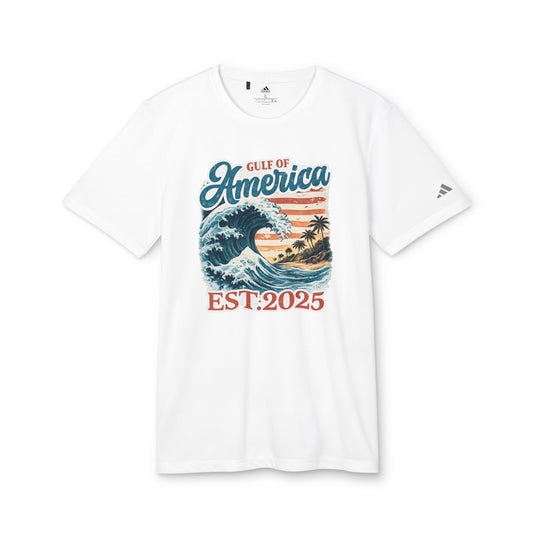 Gulf of America Est. 2025 Waves Adidas Brand T-Shirt