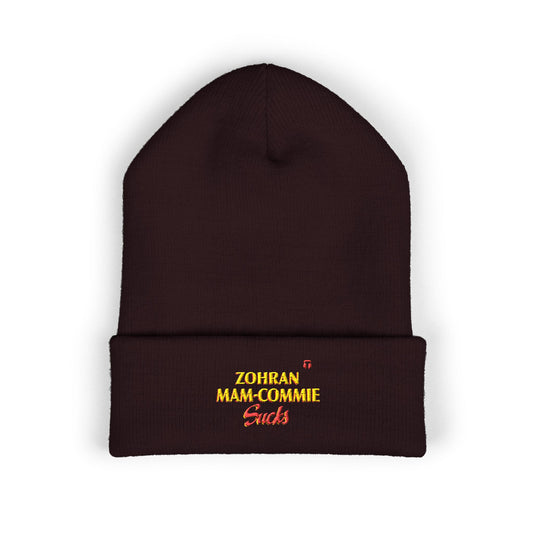 Zohran Mam-Commie Sucks Embroidered Cuffed Beanie