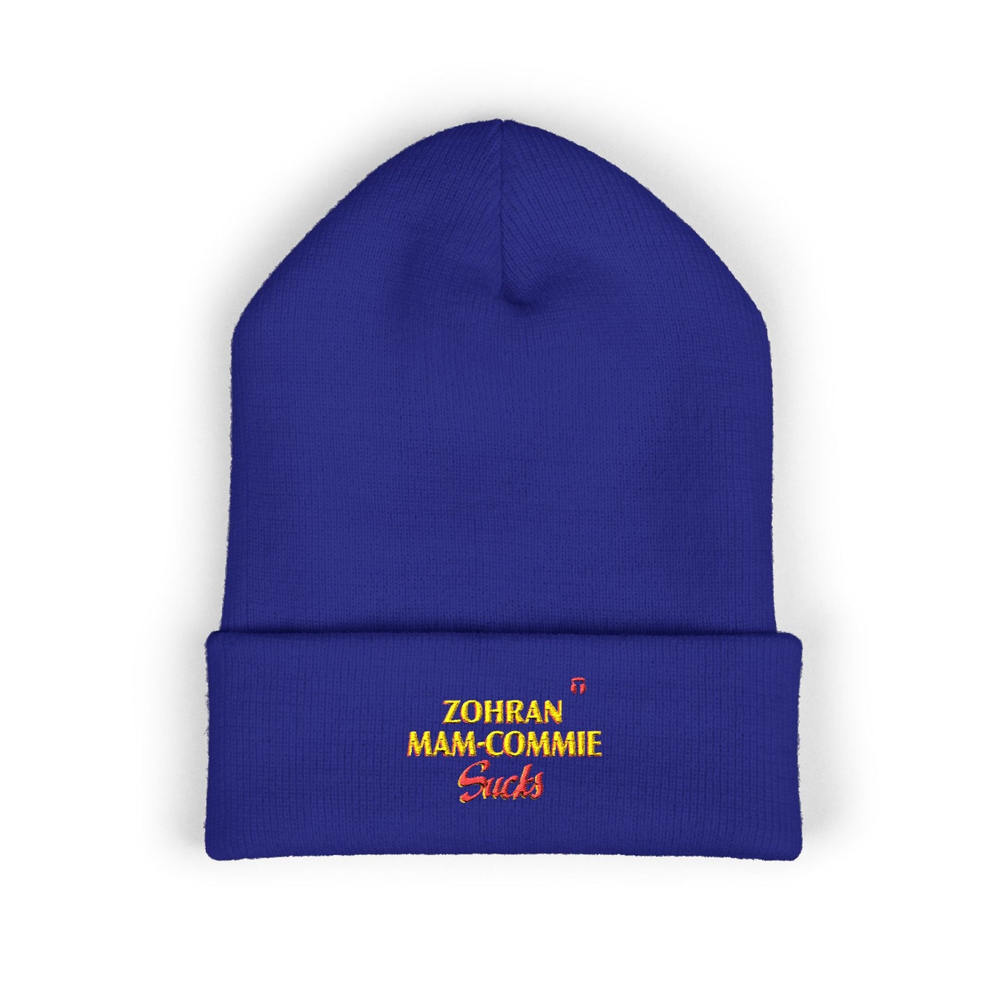 Zohran Mam-Commie Sucks Embroidered Cuffed Beanie