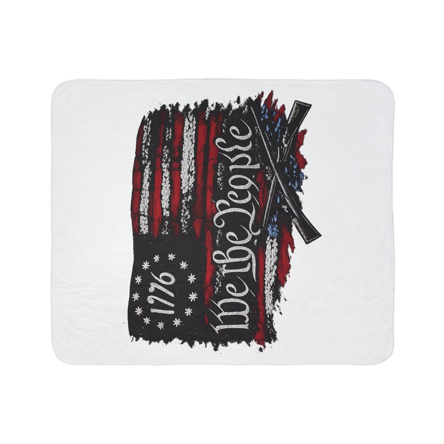 We the People 1776 Flag Sherpa Blanket
