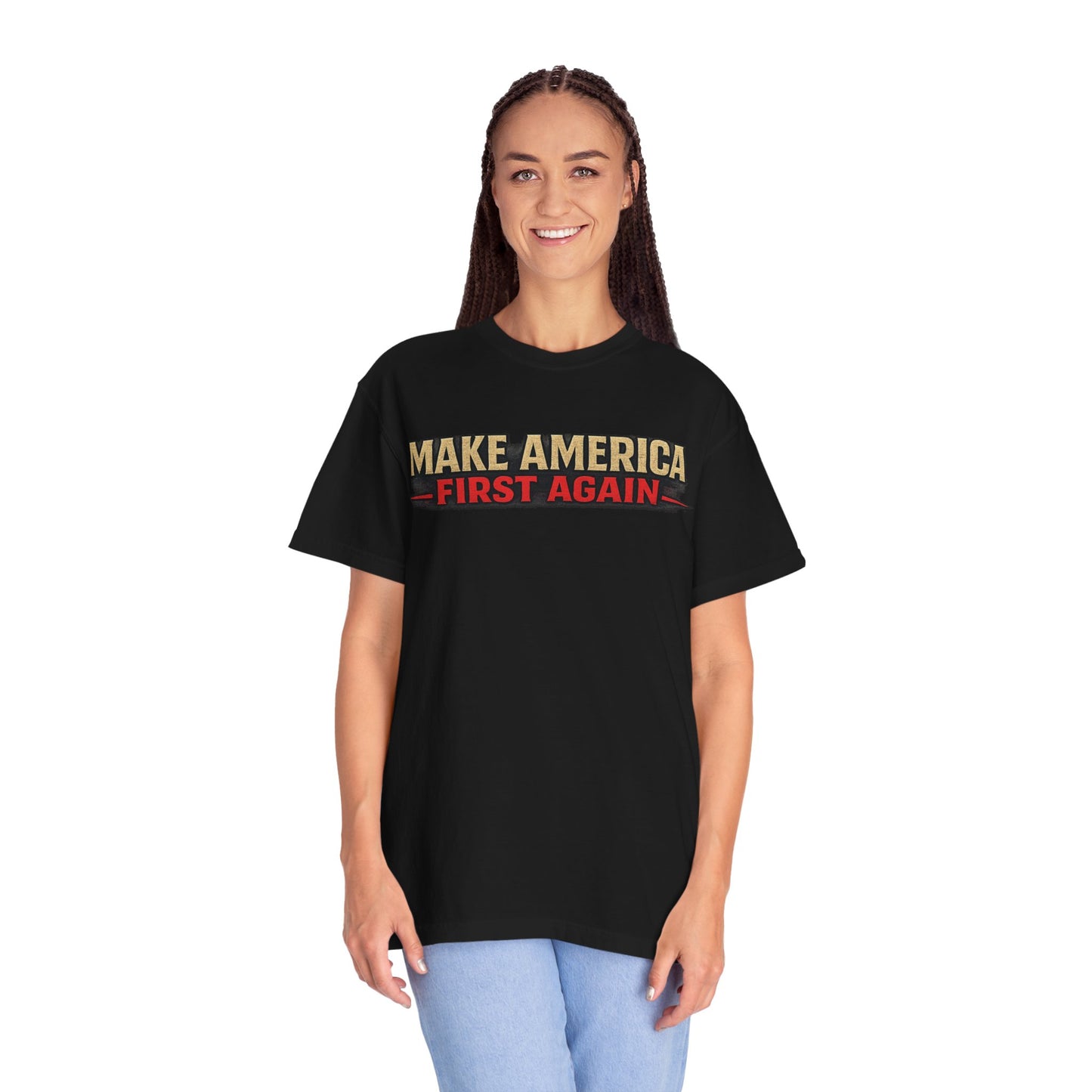 "Make America First Again" Book Merch Comfort Color Brand T-Shirt