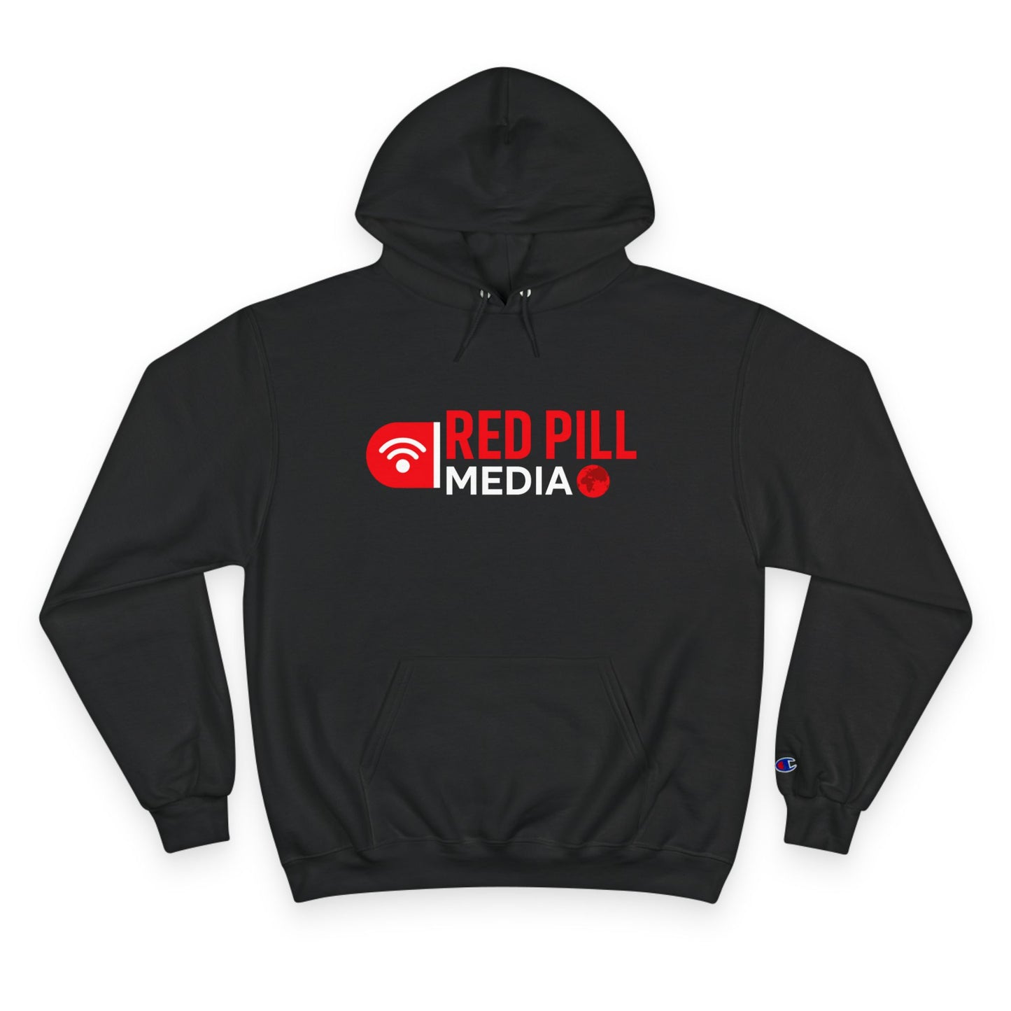 Red Pill Media Logo Champion Brand Hoodie