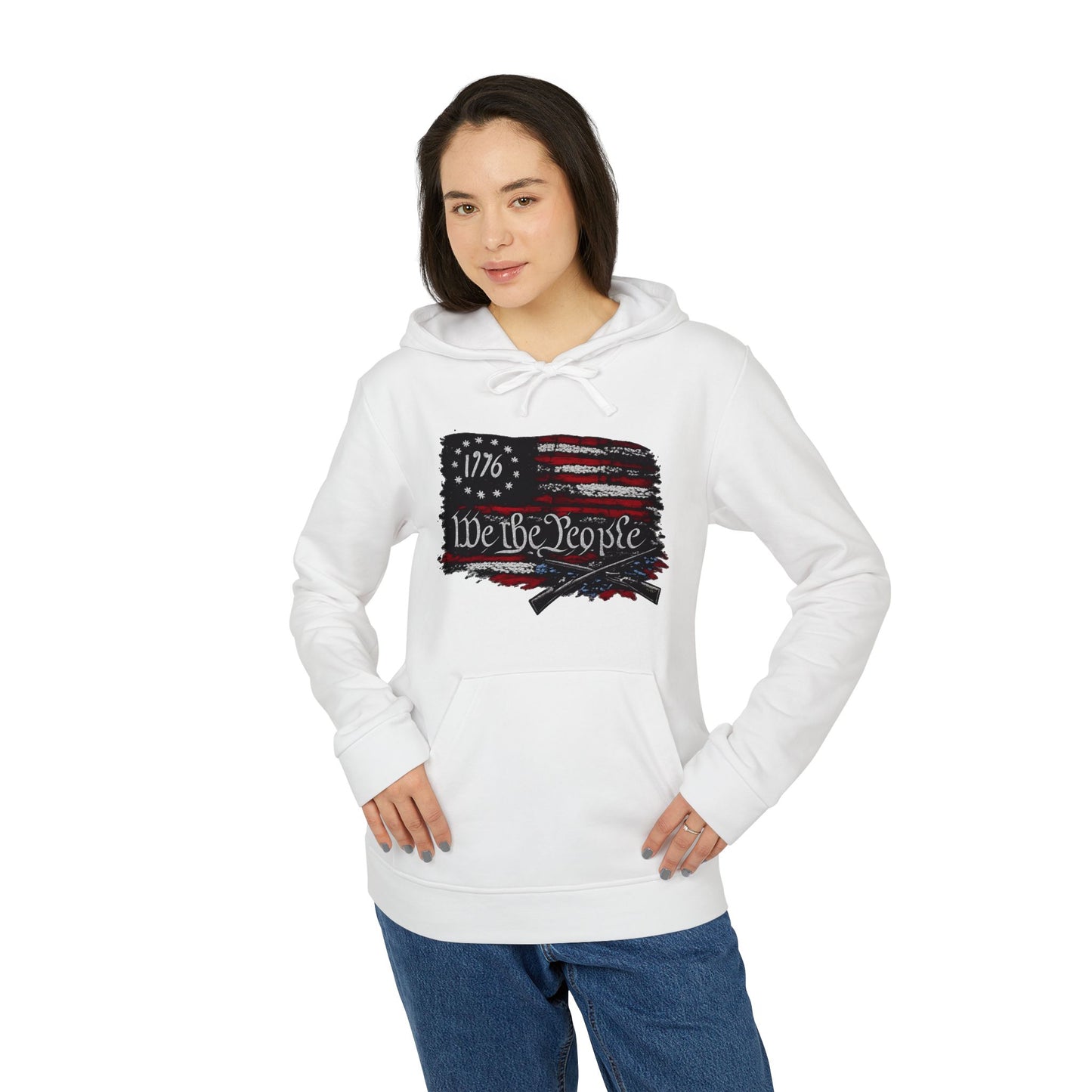 We the People 1776 Flag Adidas Brand Hoodie