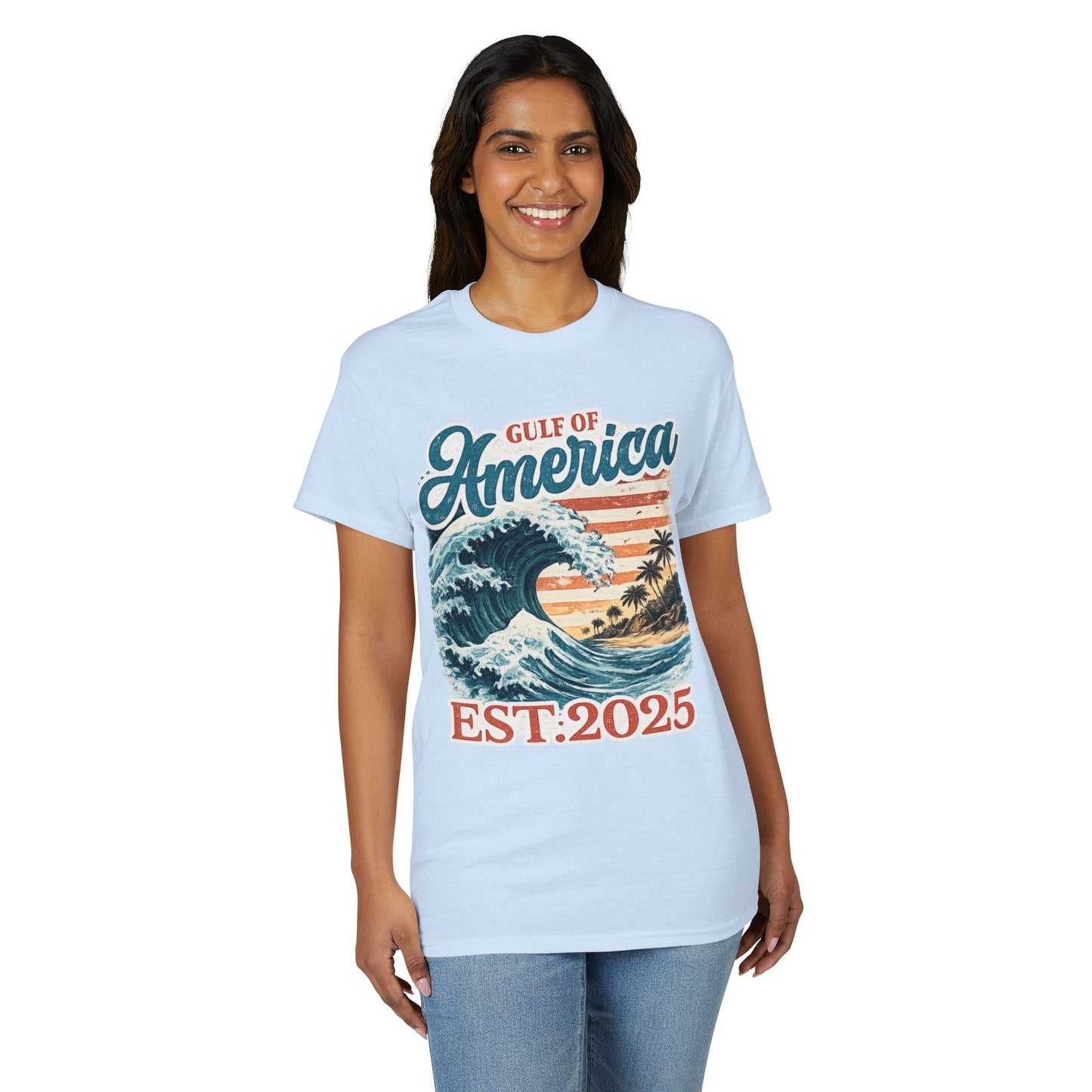 Gulf of America Est. 2025 Waves Gildan Brand T‑Shirt