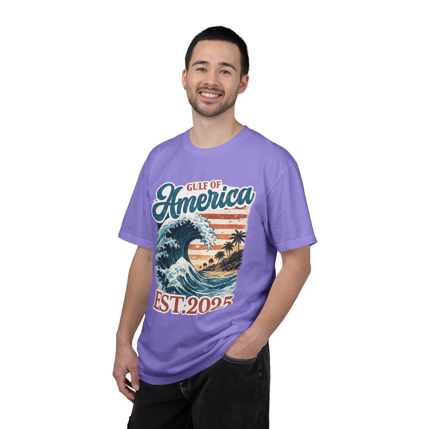 Gulf of America Est. 2025 Waves Comfort Color Brand T‑Shirt