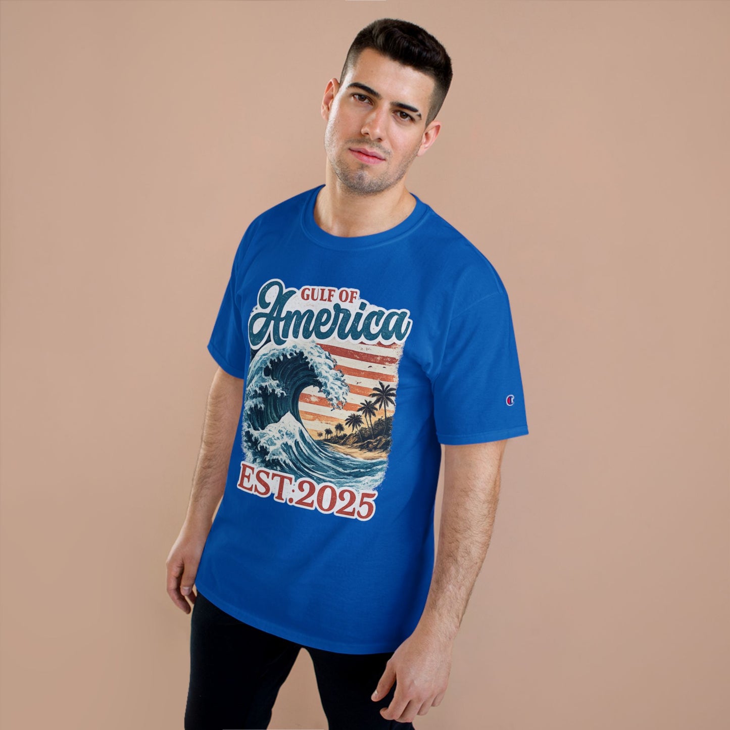 Gulf of America Est. 2025 Waves Champion Brand T-Shirt