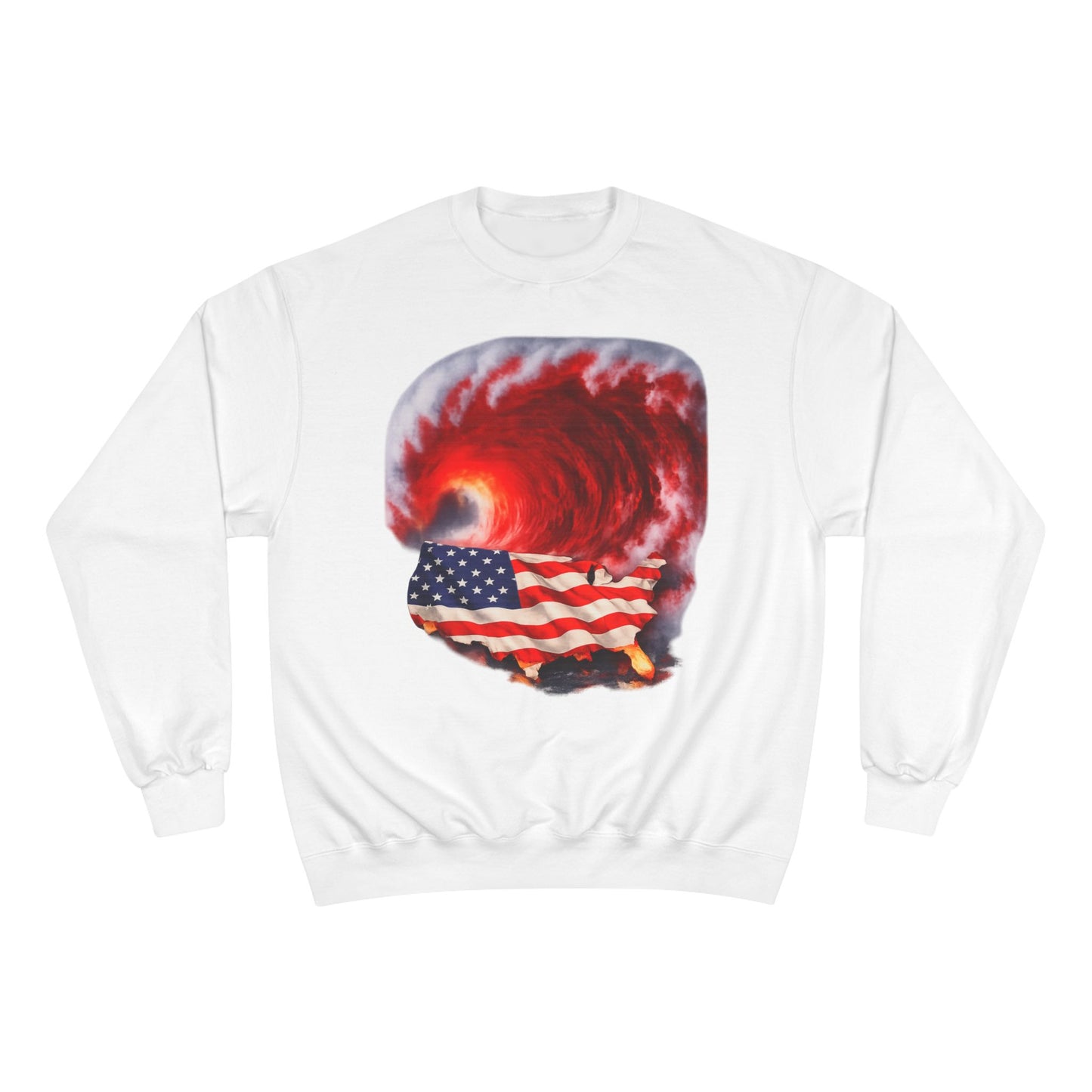Red Wave USA Champion Brand Crewneck Sweatshirt