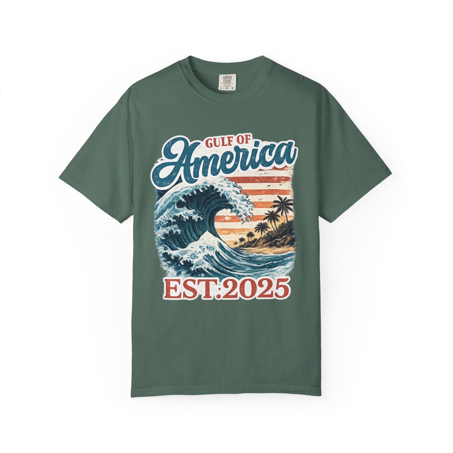 Gulf of America Est. 2025 Waves Comfort Color Brand T‑Shirt