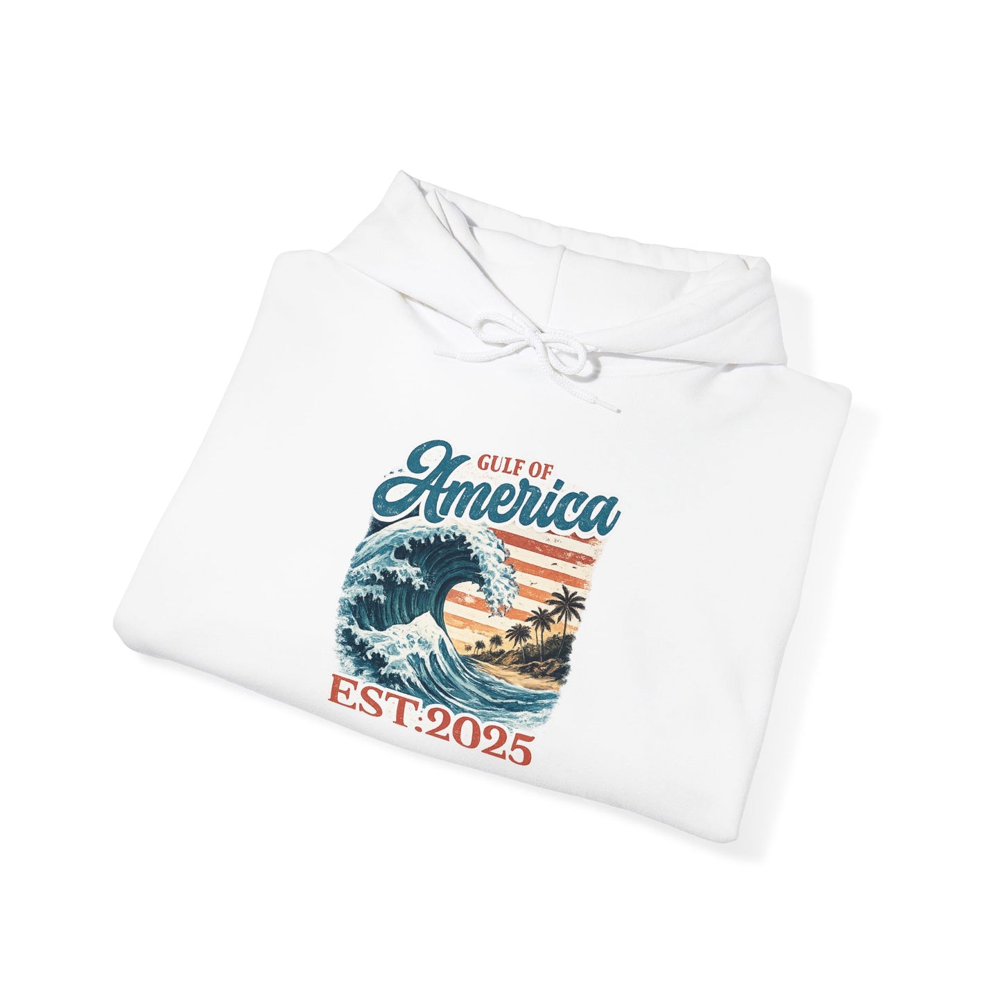 Gulf of America Est. 2025 Waves Gildan Brand Hoodie