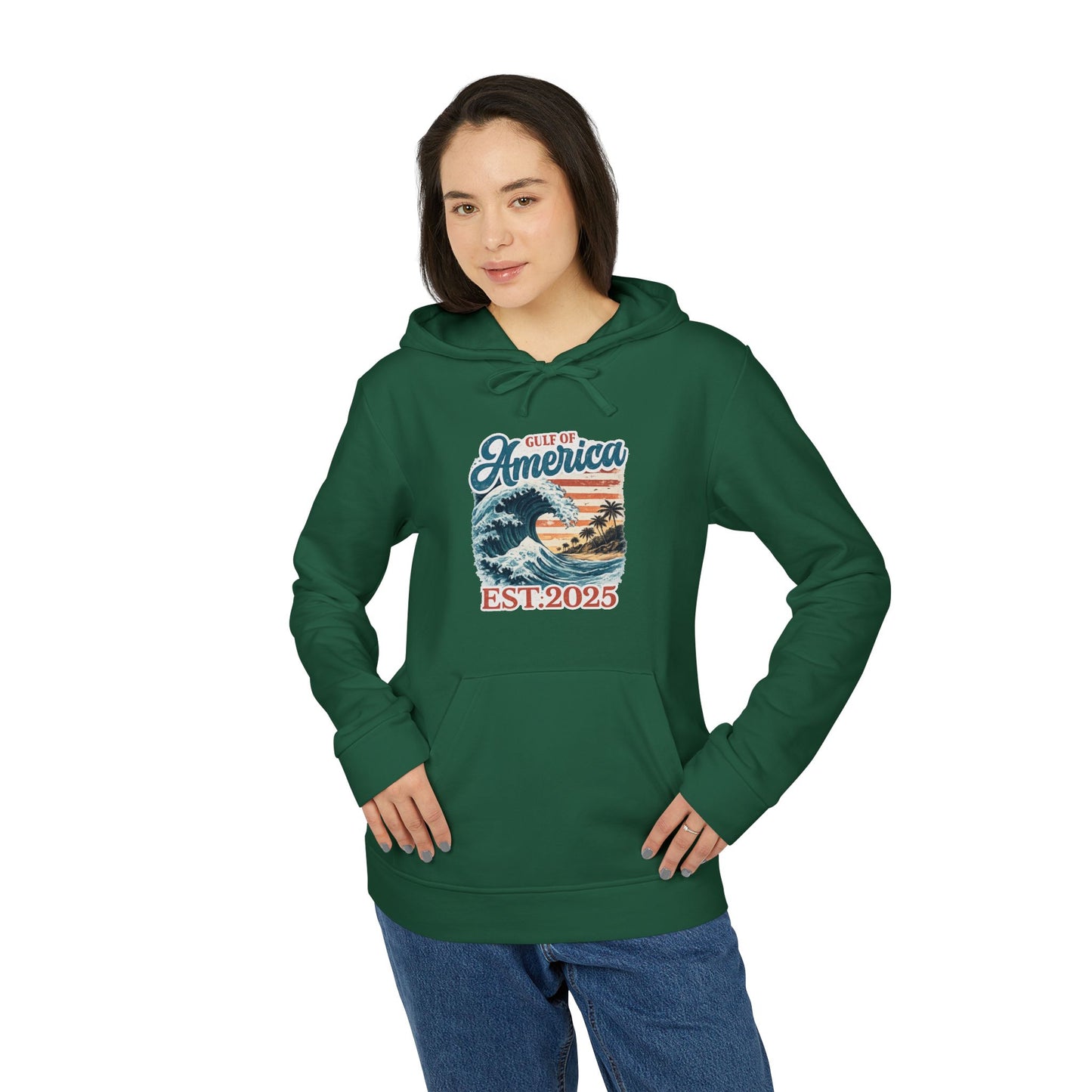Gulf of America Est. 2025 Waves Adidas Brand Hoodie