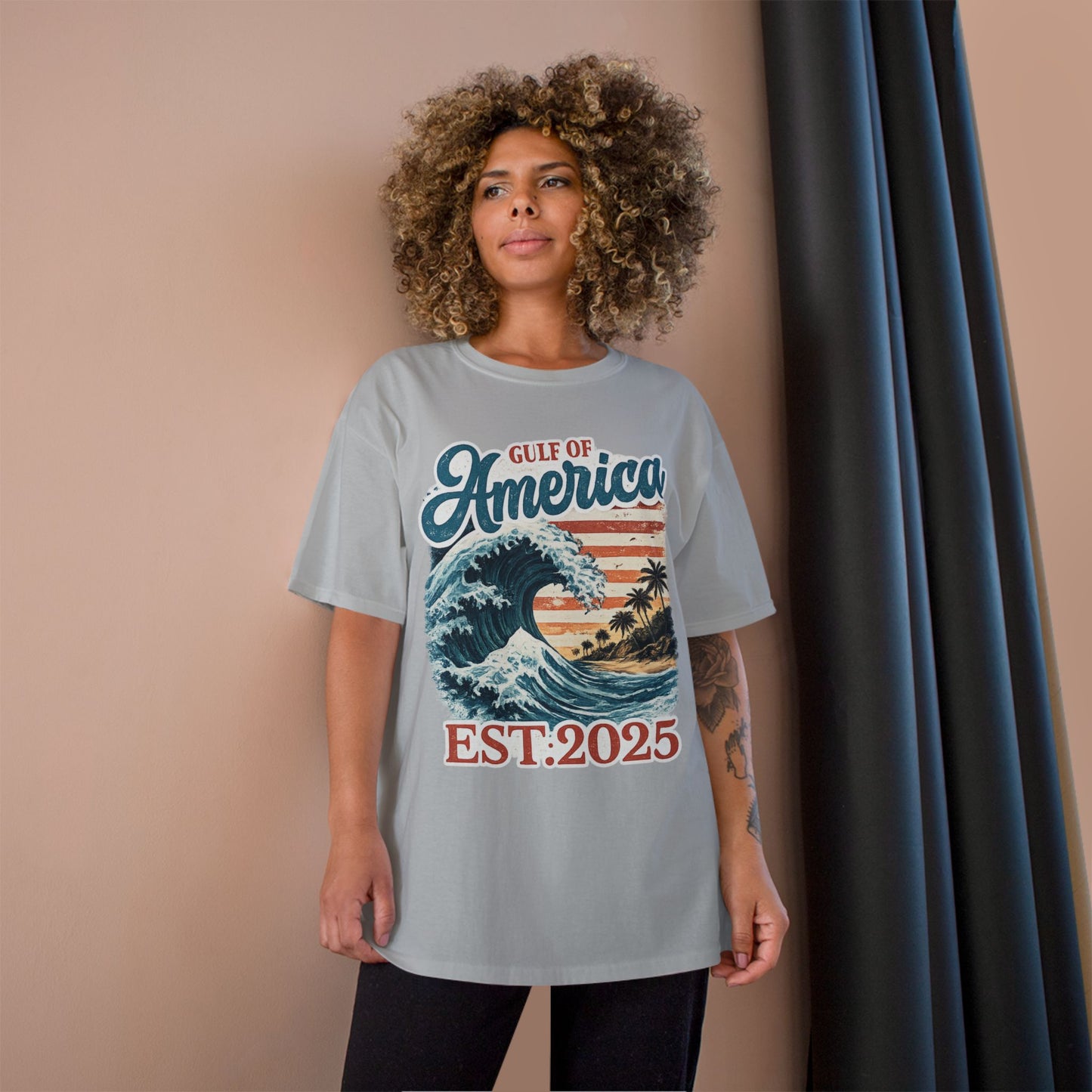 Gulf of America Est. 2025 Waves Champion Brand T-Shirt