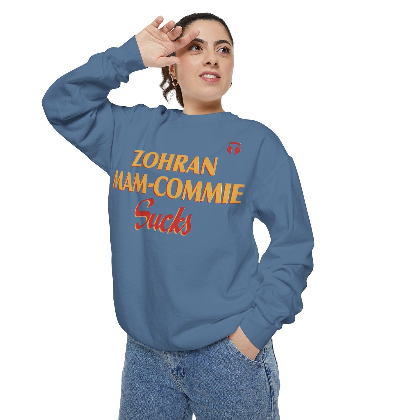 Zohran Mam-Commie Sucks Comfort Colors Brand Crewneck Sweatshirt