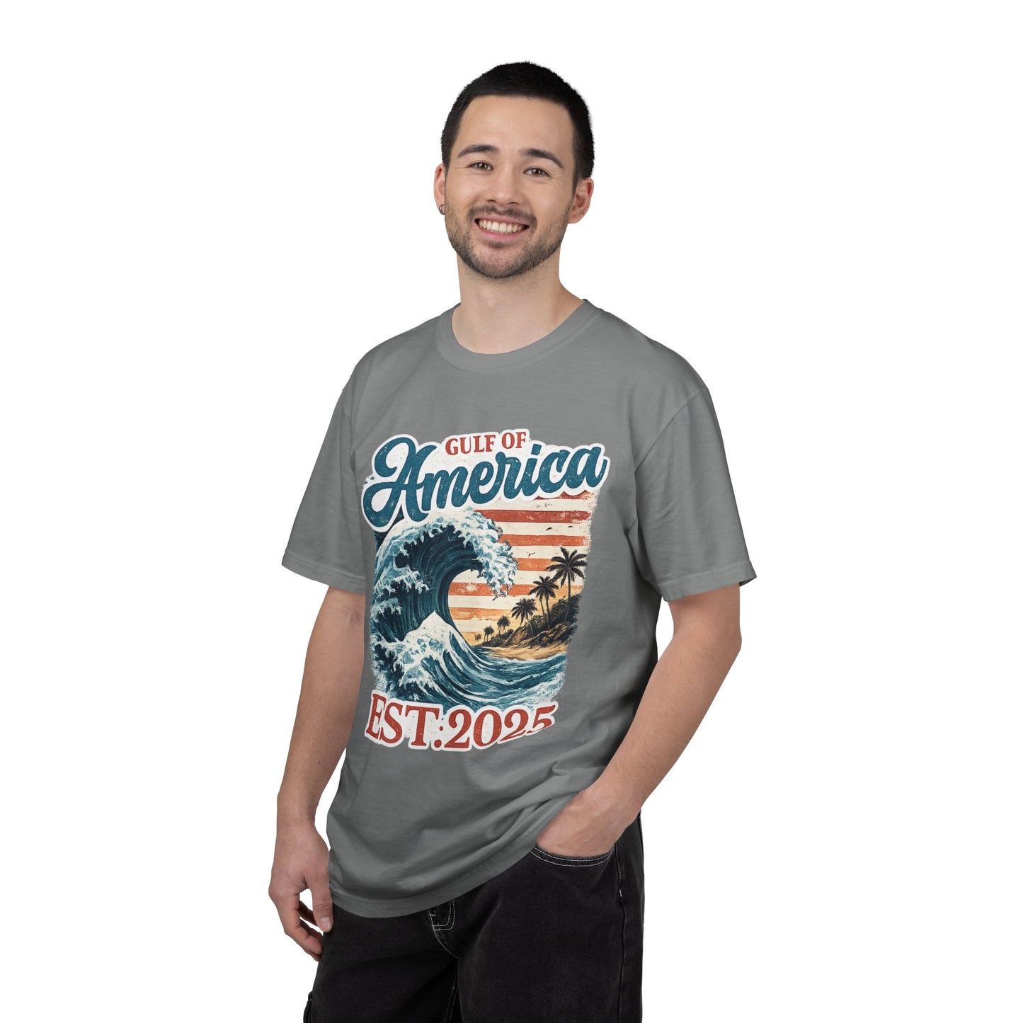 Gulf of America Est. 2025 Waves Comfort Color Brand T‑Shirt